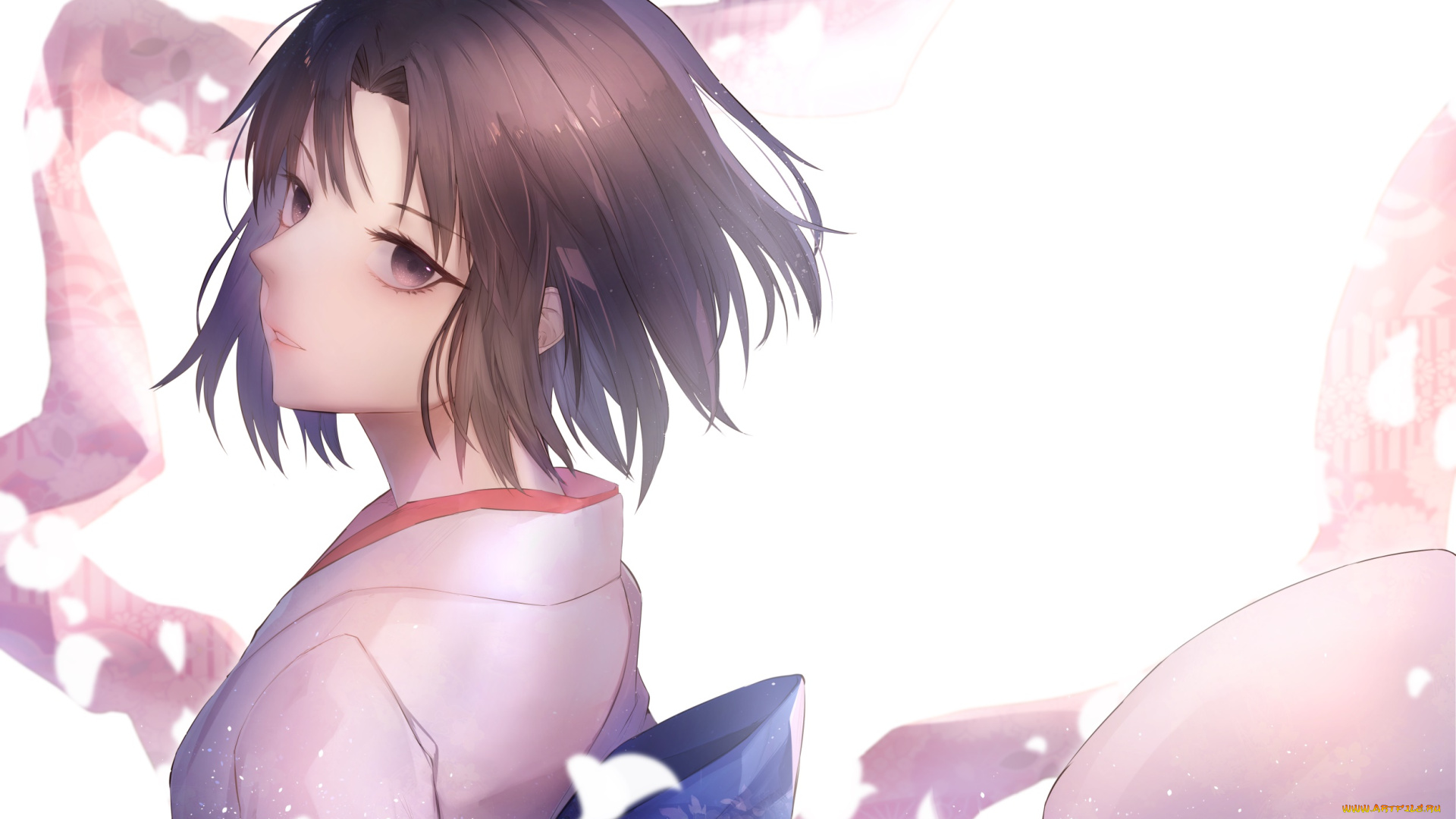 аниме, kara, no, shoujo, взгляд, фон, девушка