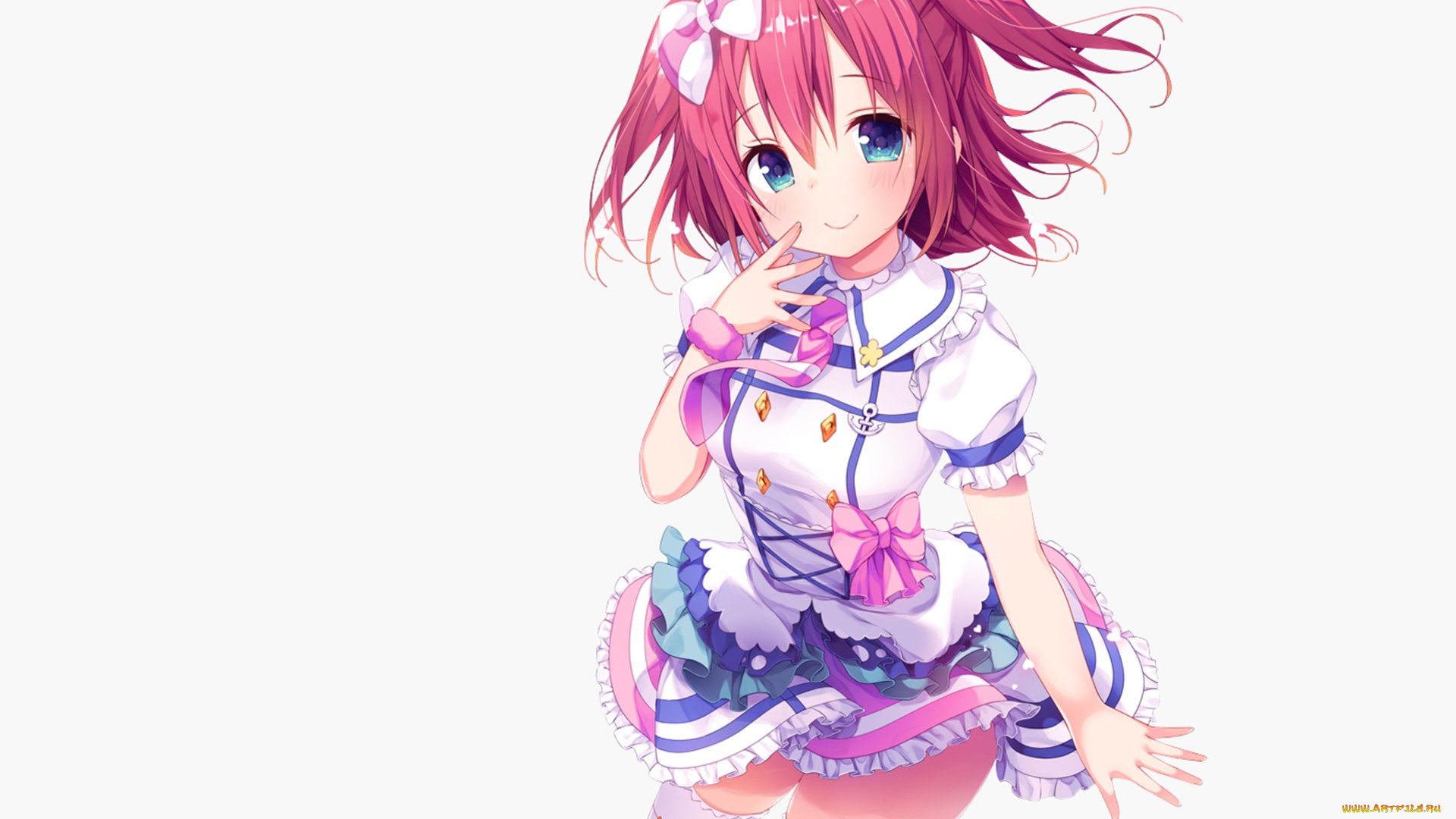 аниме, love, live, , school, idol, project, взгляд, девушка, фон