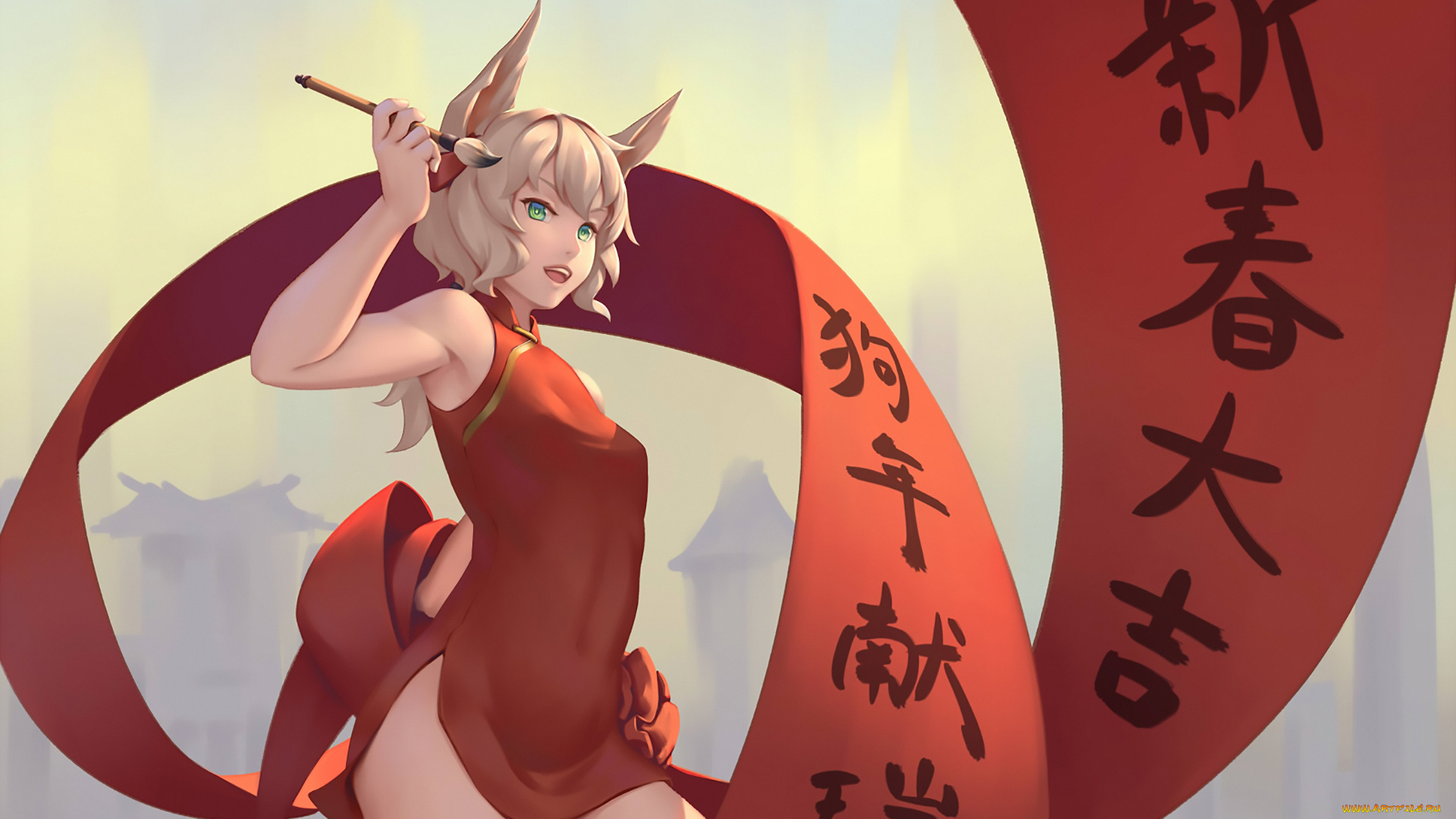 аниме, unknown, , другое, , фон, девушка, взгляд