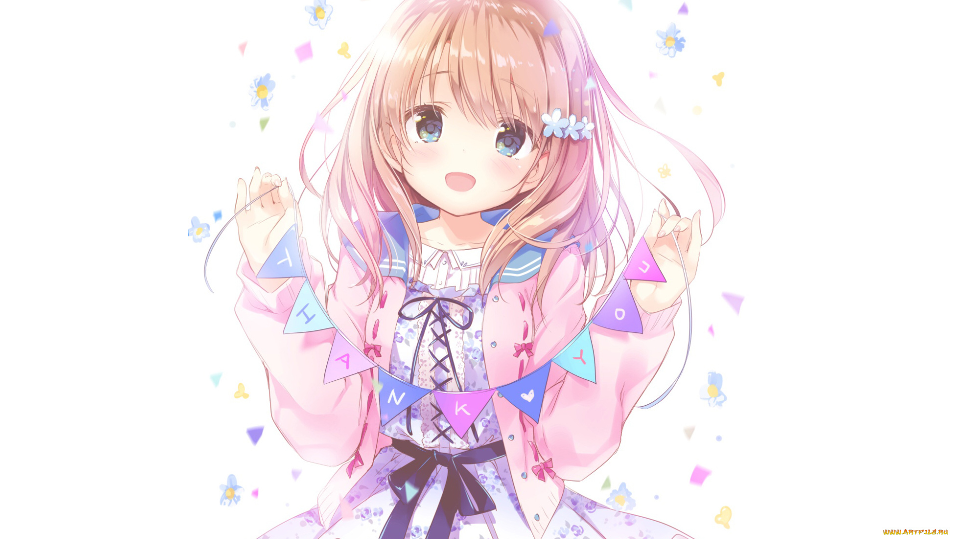 аниме, unknown, , другое, , взгляд, фон, девушка