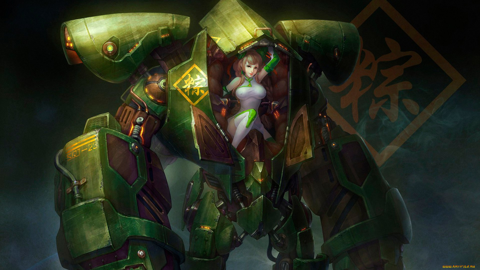 фэнтези, роботы, , киборги, , механизмы, робот, девушка