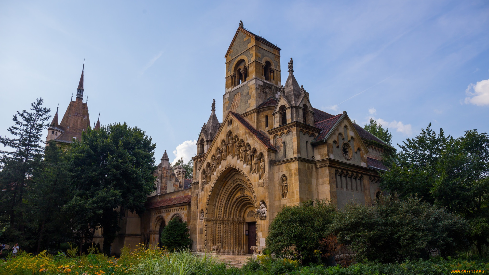 города, будапешт, , венгрия, замок, вайдахуньяд, vajdahunyad, castle, будапешт