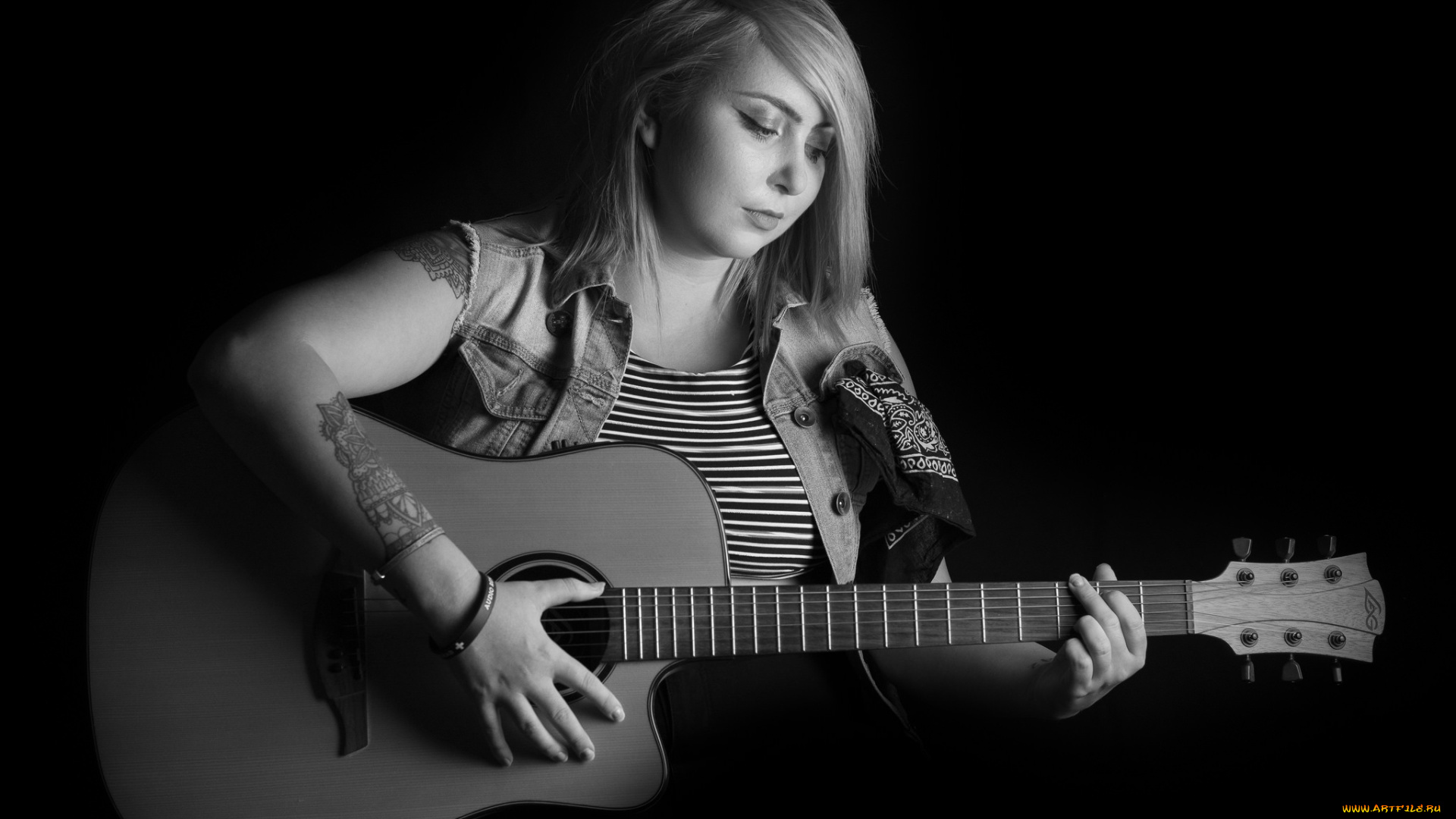 музыка, -другое, девушка, гитара