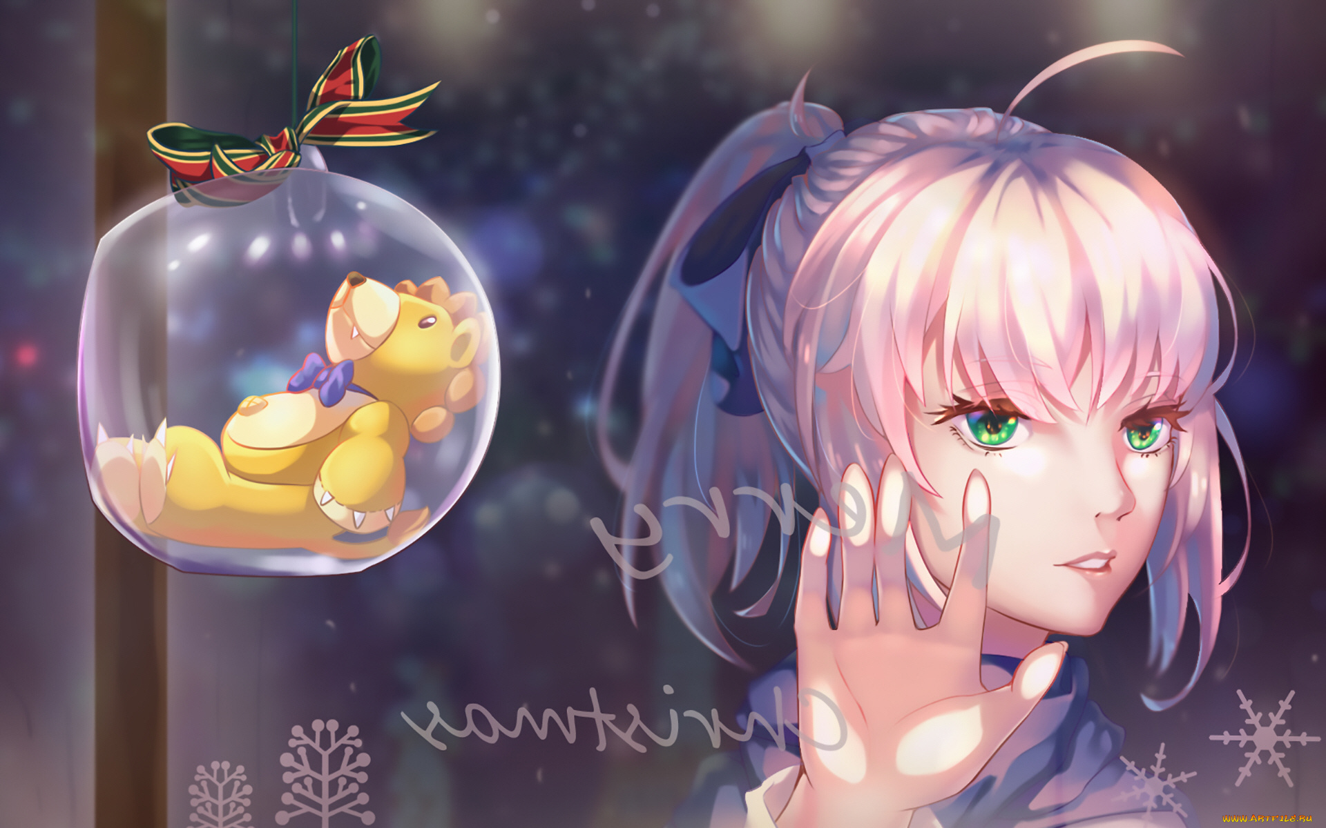 аниме, fate, stay, night, девушка