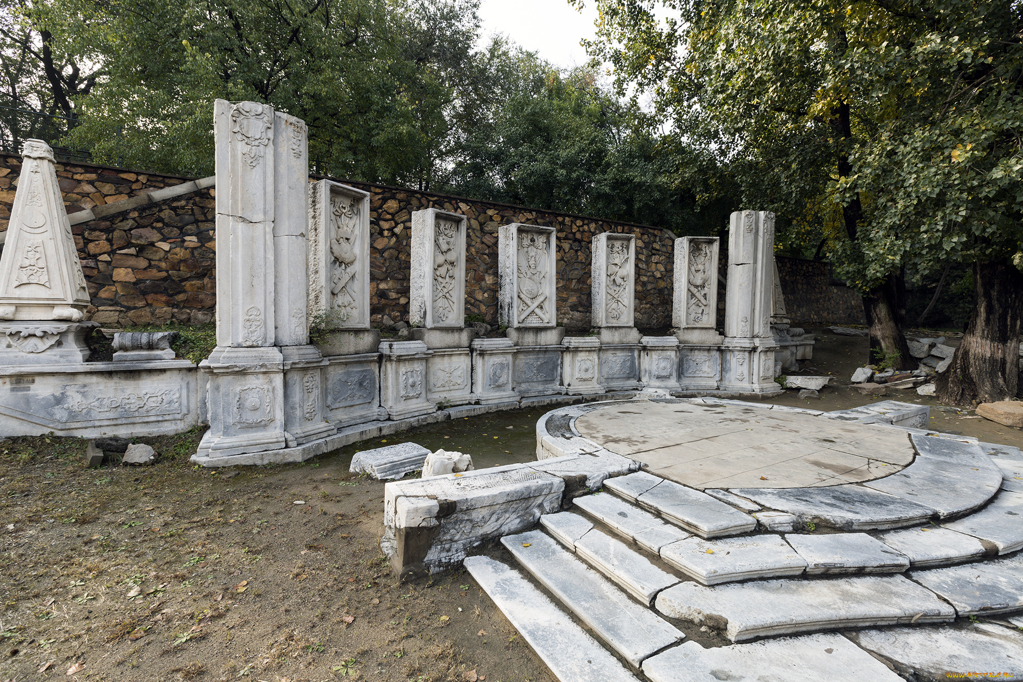 города, -, исторические, , архитектурные, памятники, beijing, yuanmingyuan, ruins, park