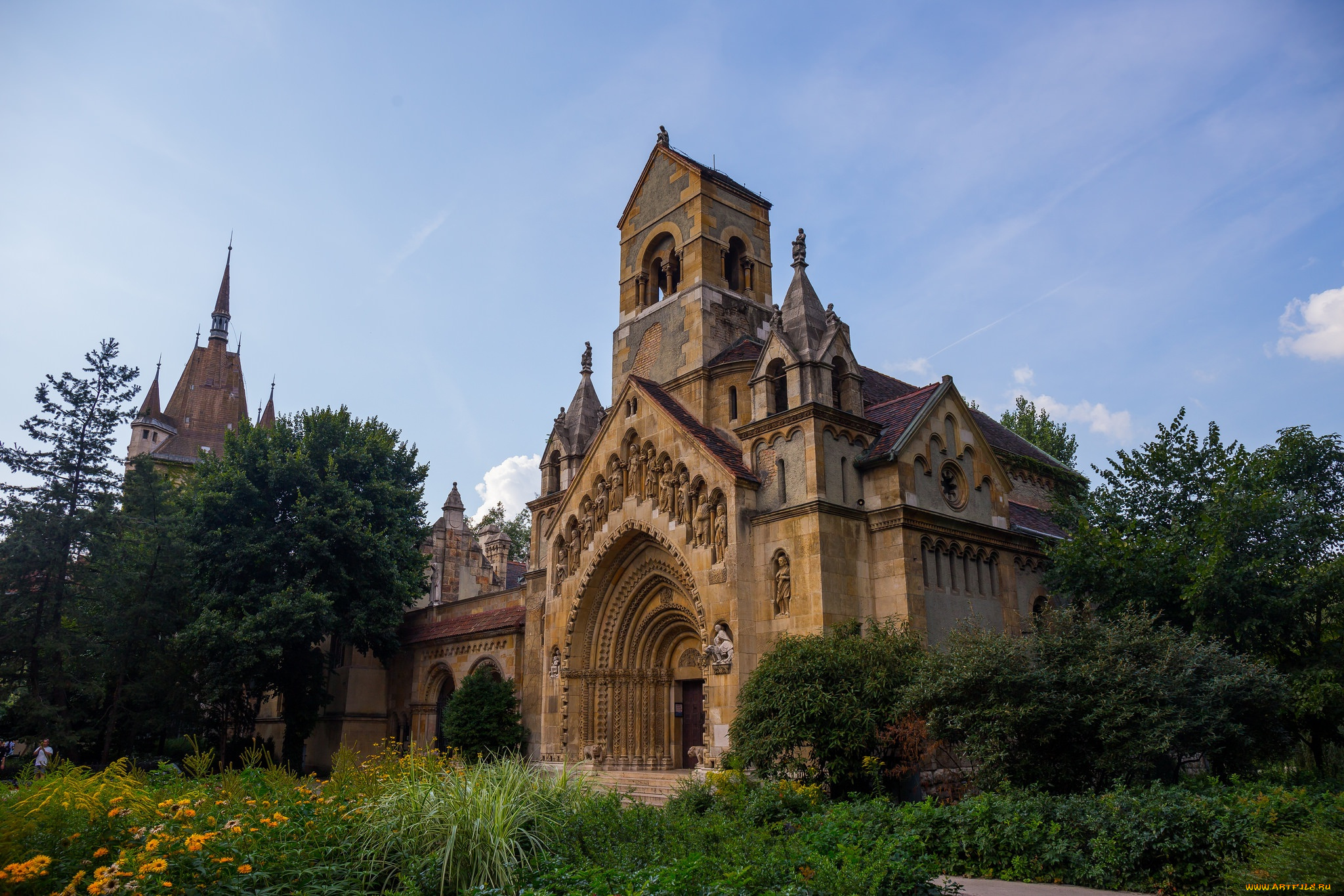 города, будапешт, , венгрия, замок, вайдахуньяд, vajdahunyad, castle, будапешт
