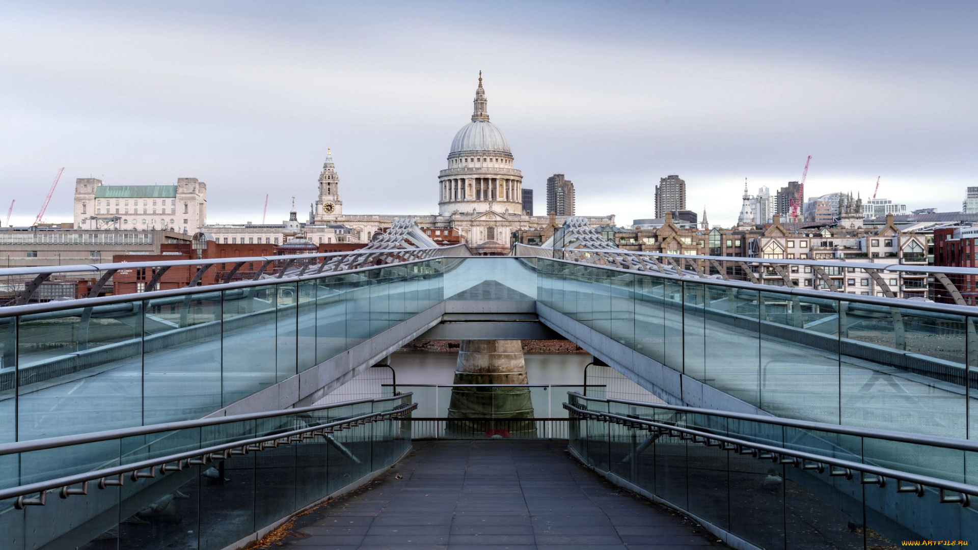 города, лондон, , великобритания, millenium, bridge