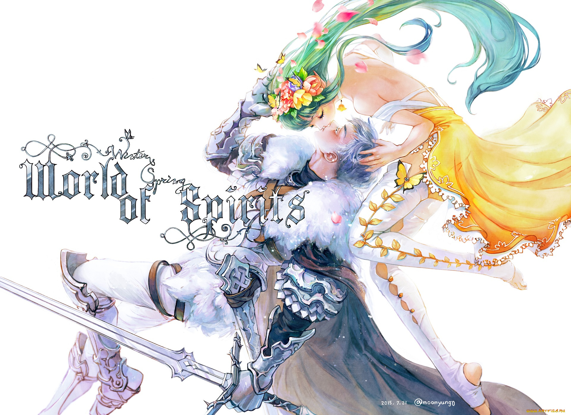 аниме, оружие, , техника, , технологии, пара, девушка, рыцарь, парень, меч