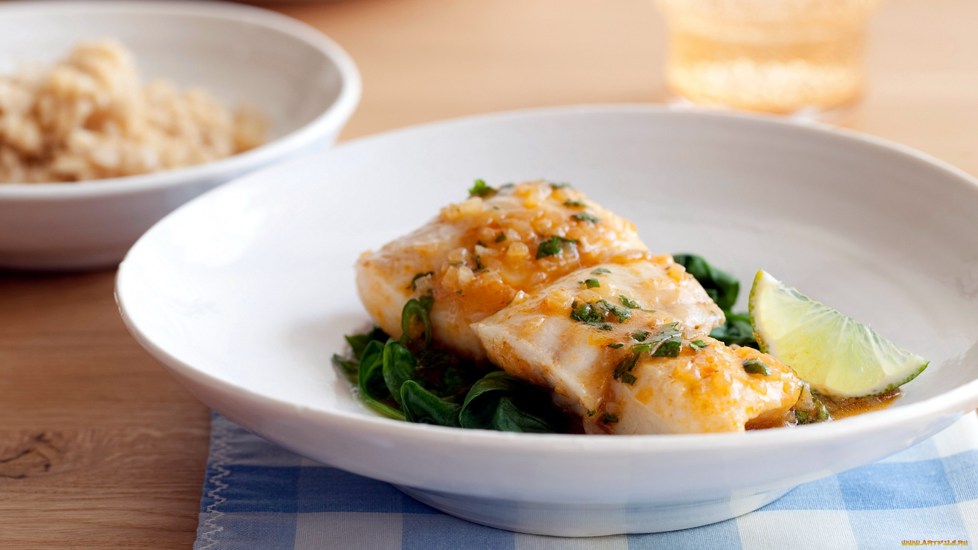 еда, рыбные, блюда, , с, морепродуктами, халибут, палтус