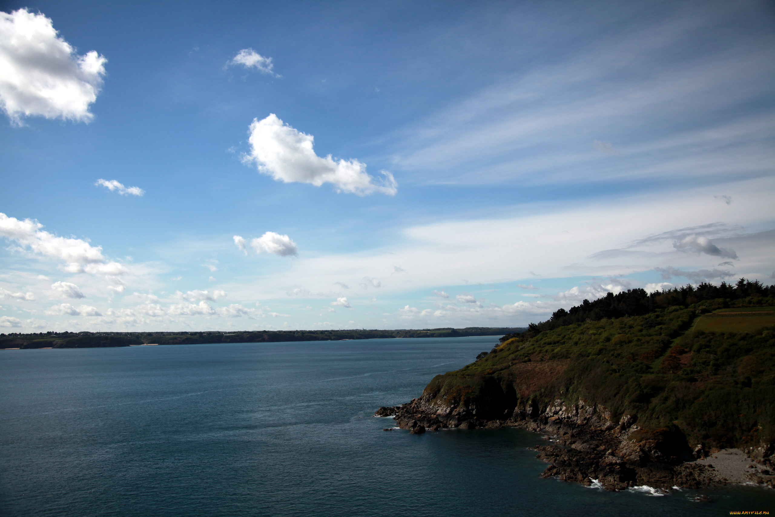 бретань, франция, природа, побережье