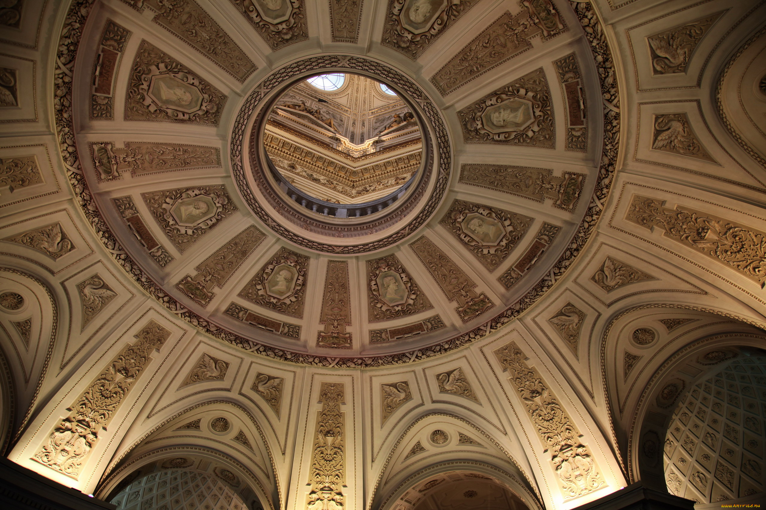 разное, элементы, архитектуры, потолок