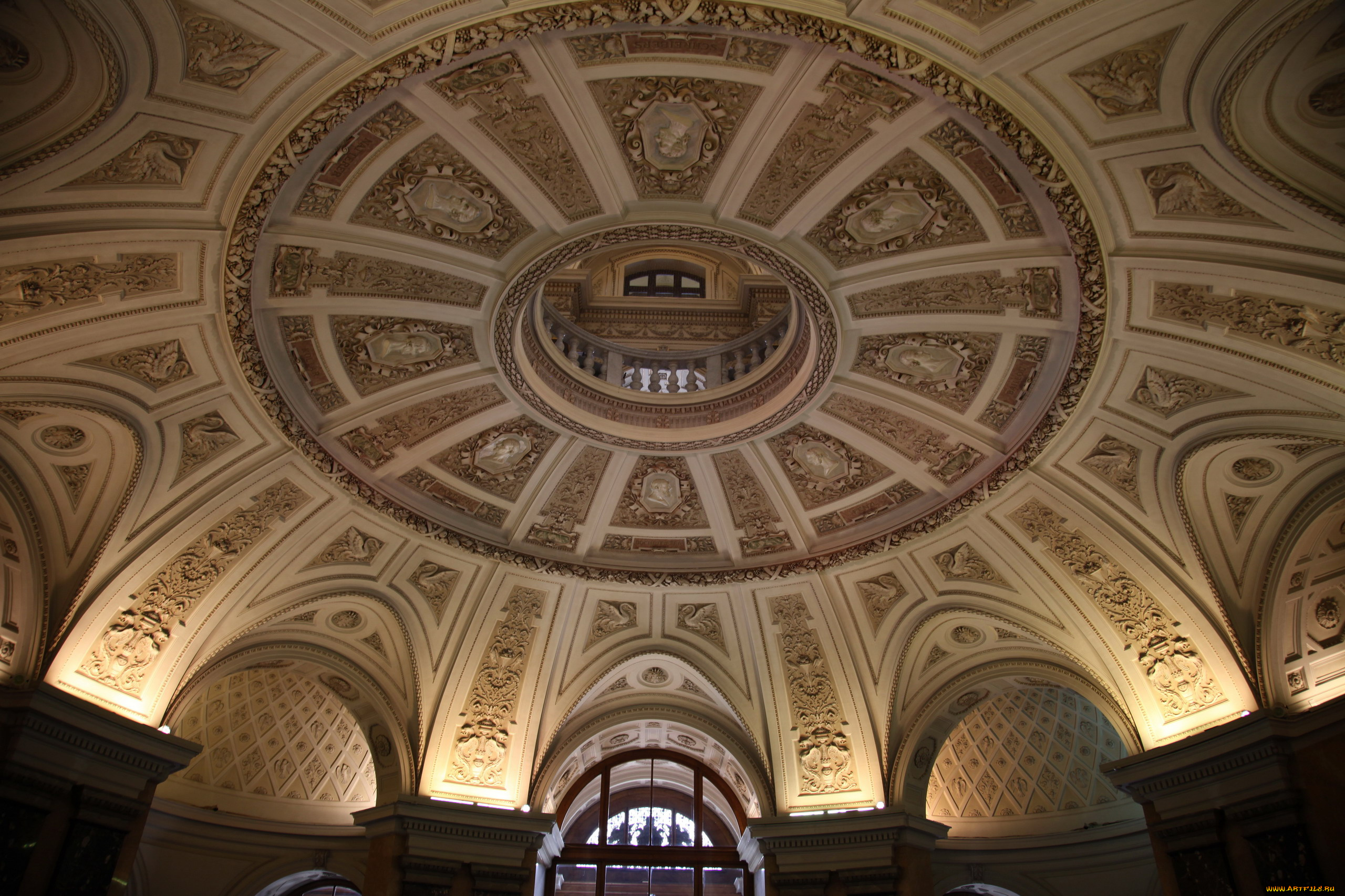 разное, элементы, архитектуры, потолок