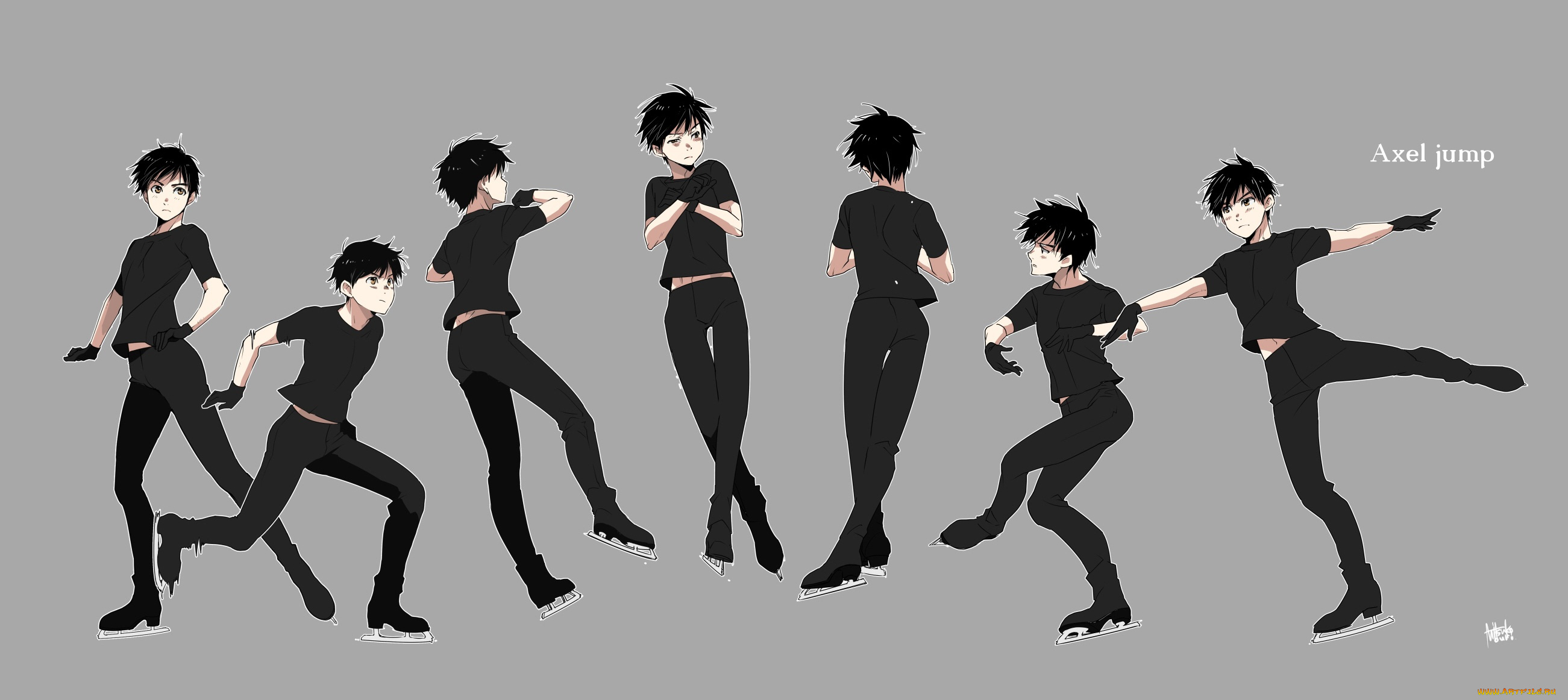 аниме, yuri, on, ice, katsuki, yuuri