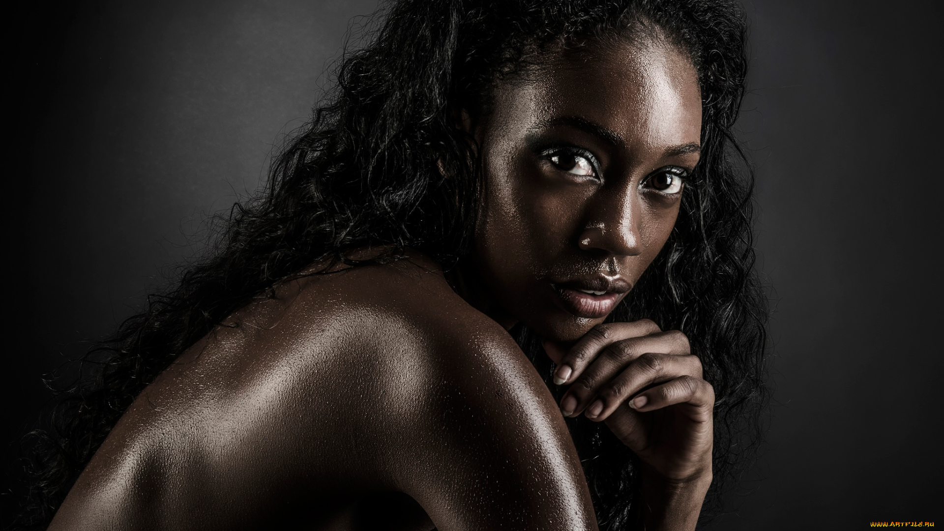 девушки, -, темнокожие, мулатка, чернокожая, темнокожая, девушка, модель, брюнетка, причёска, волосы, взгляд, поза