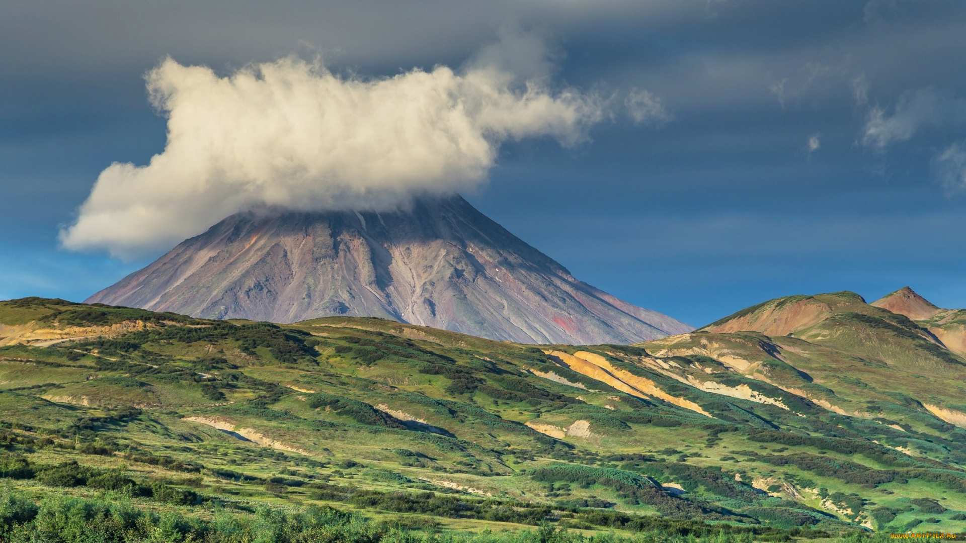 камчатка, природа, горы, россия, сопки, вулкан