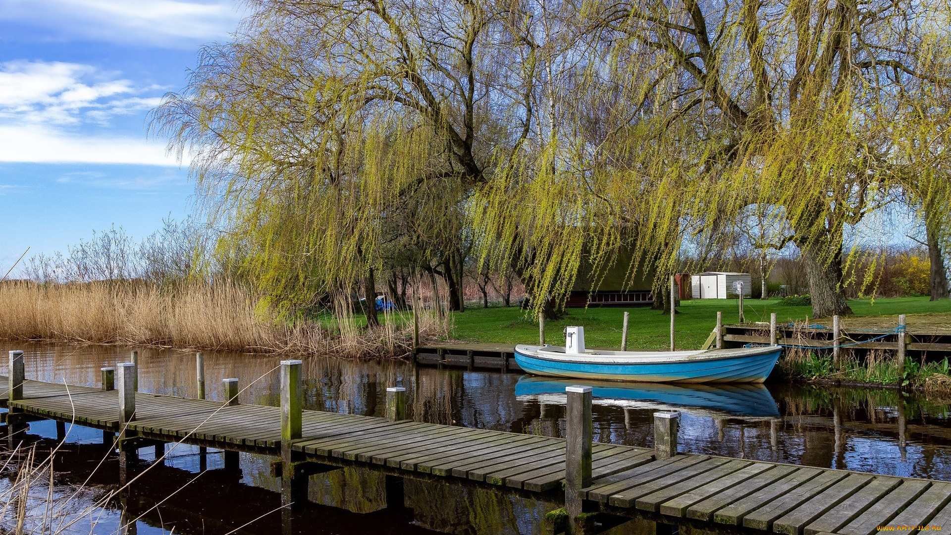 корабли, лодки, , шлюпки, канал, лодка, мостки