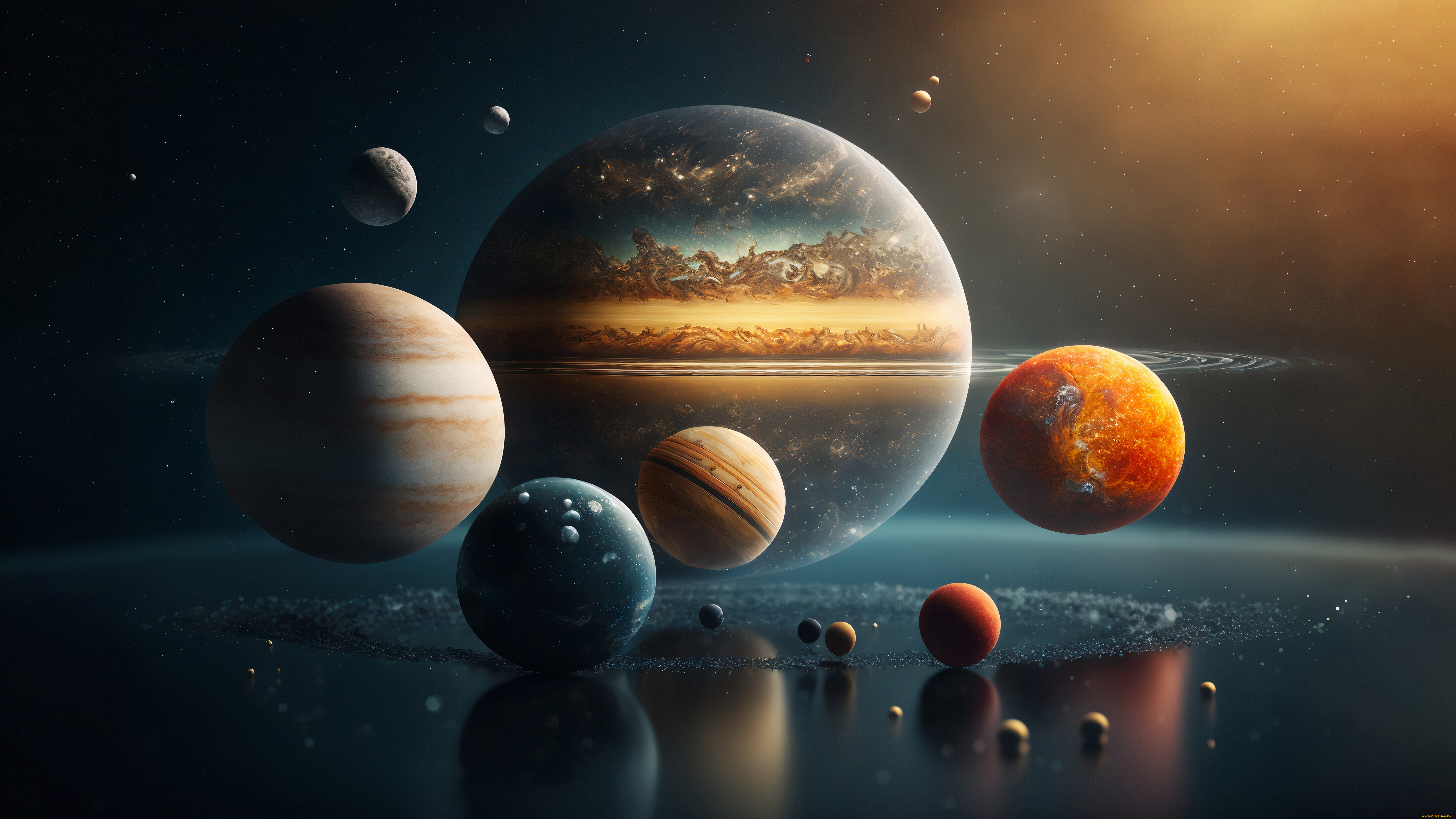 космос, арт, планеты