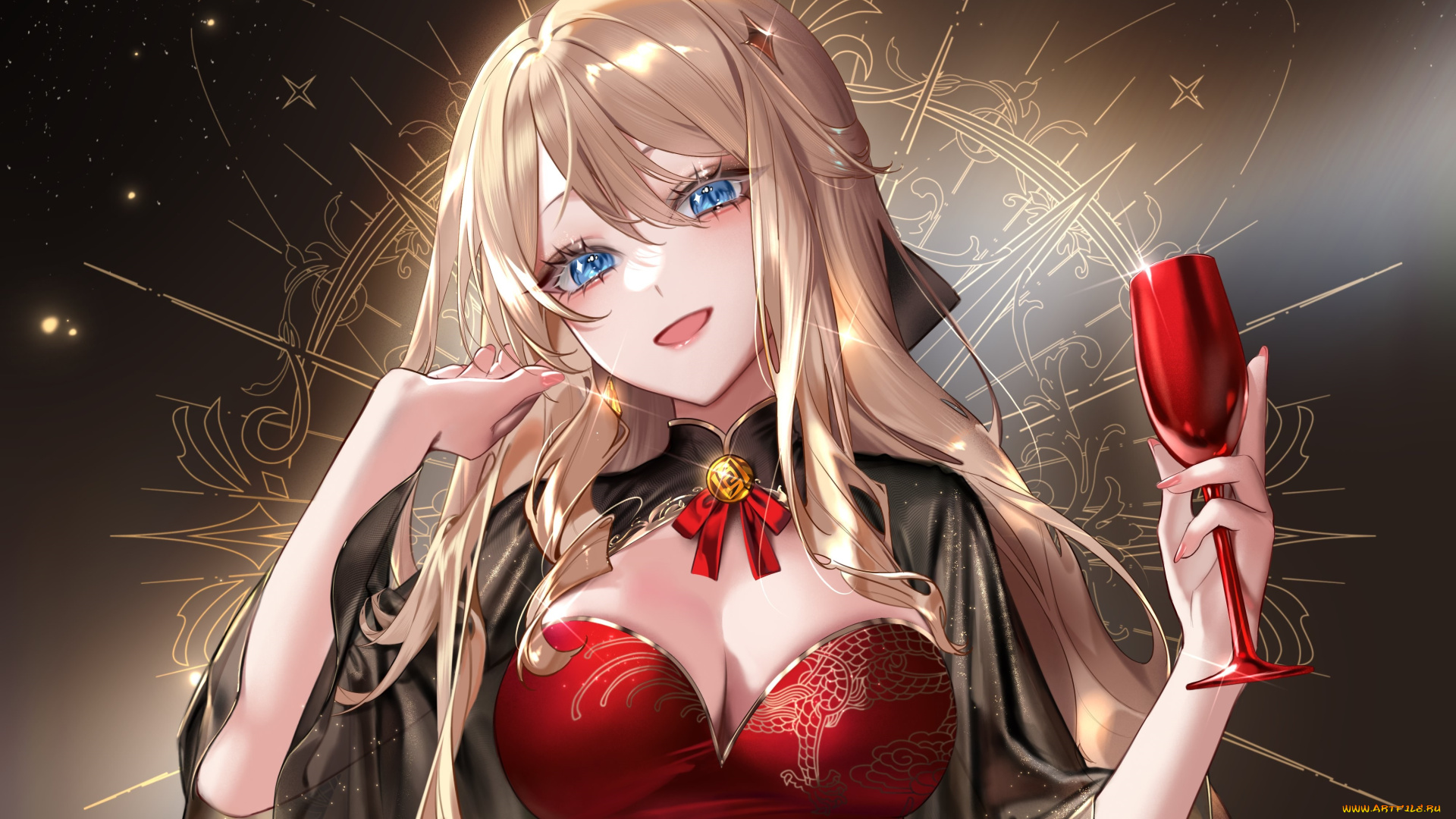 аниме, genshin, impact, девушка, поза