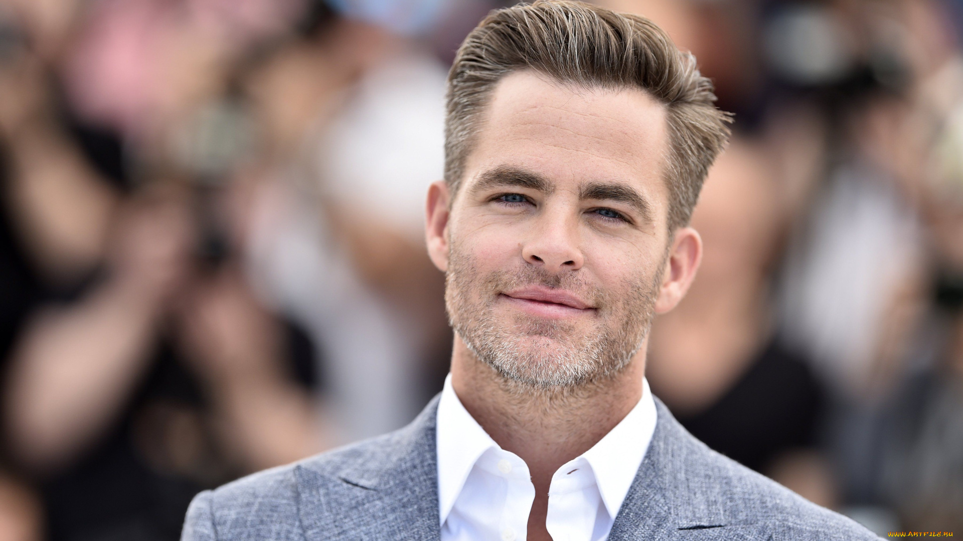мужчины, chris, pine, актер, лицо, щетина, пиджак
