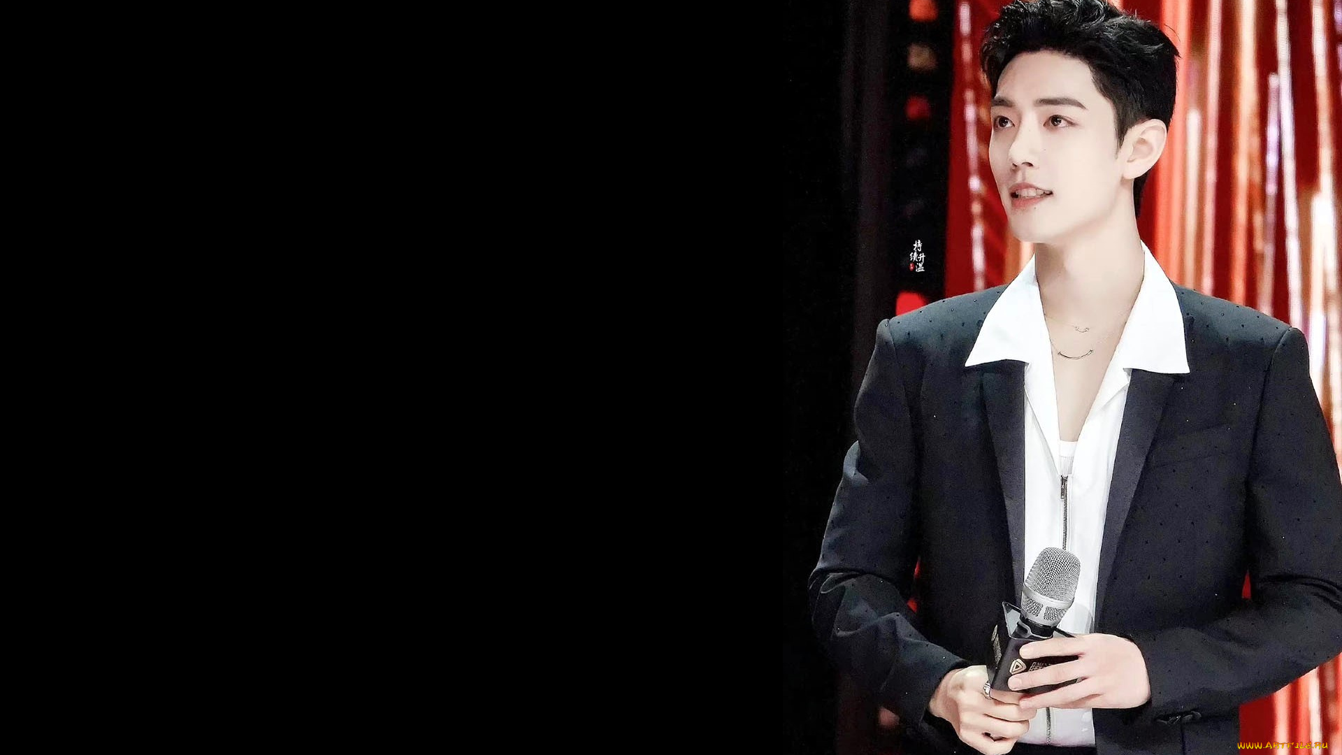 мужчины, xiao, zhan, актер, пиджак, микрофон