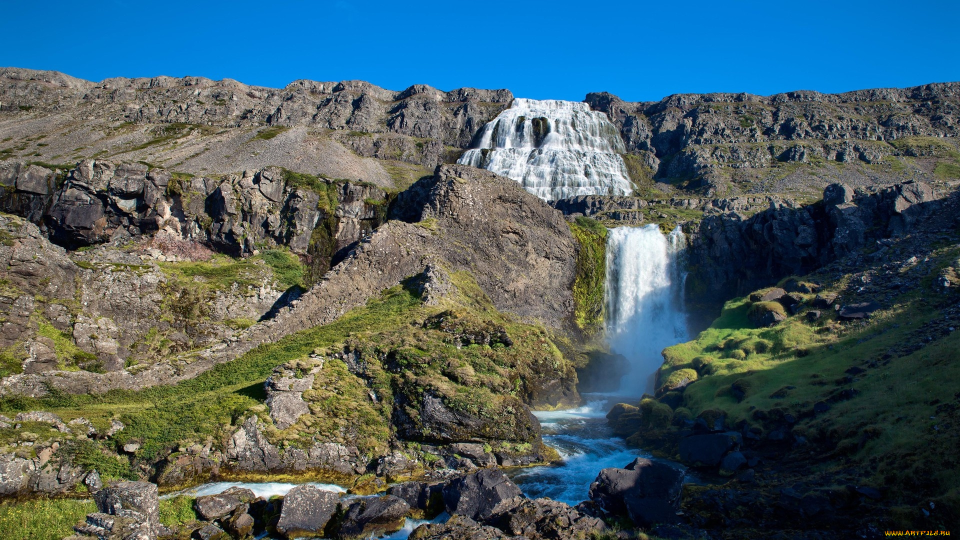 dynjandi, waterfalls, iceland, природа, водопады, dynjandi, waterfalls