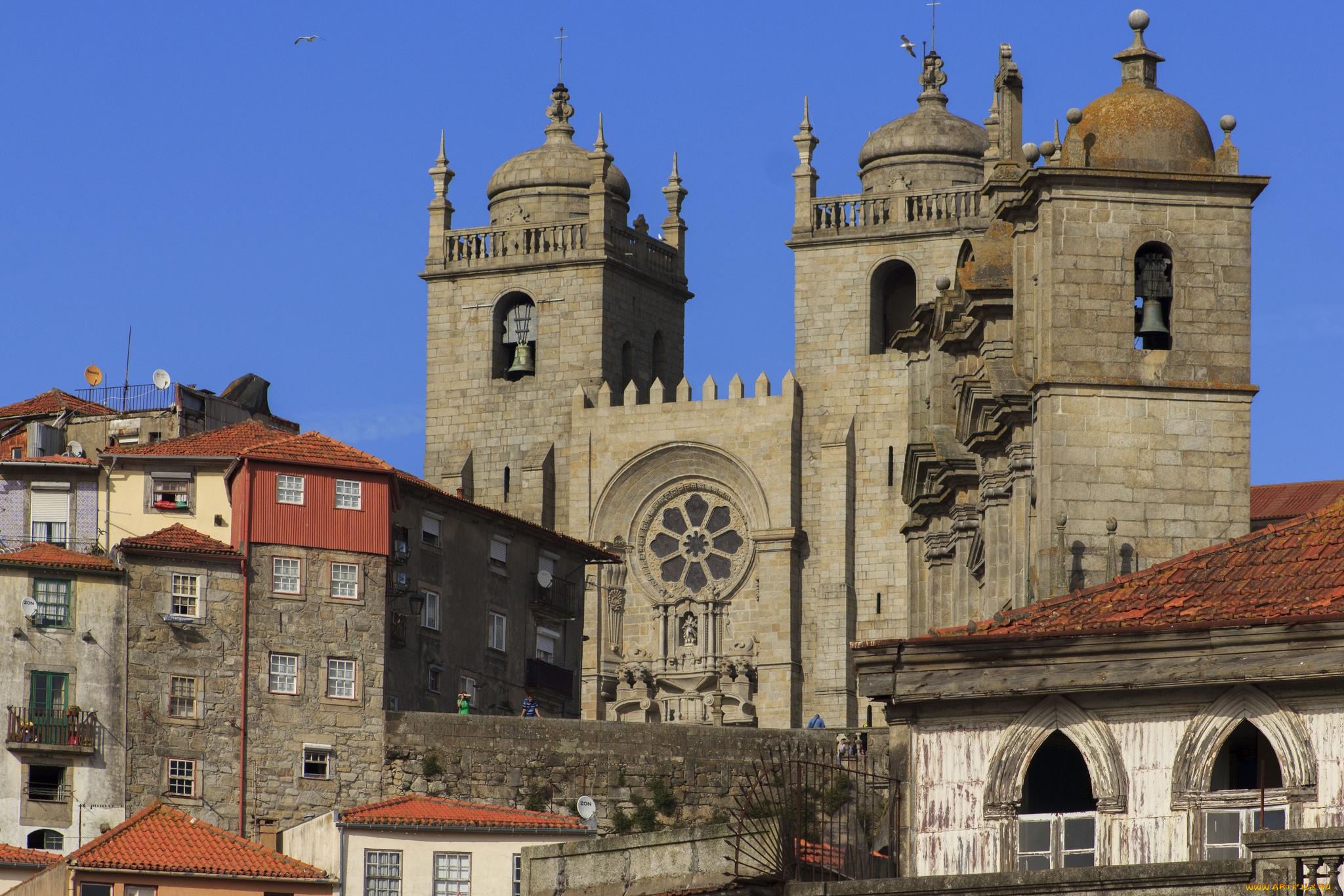porto, cathedral, города, порту, , португалия, porto, cathedral