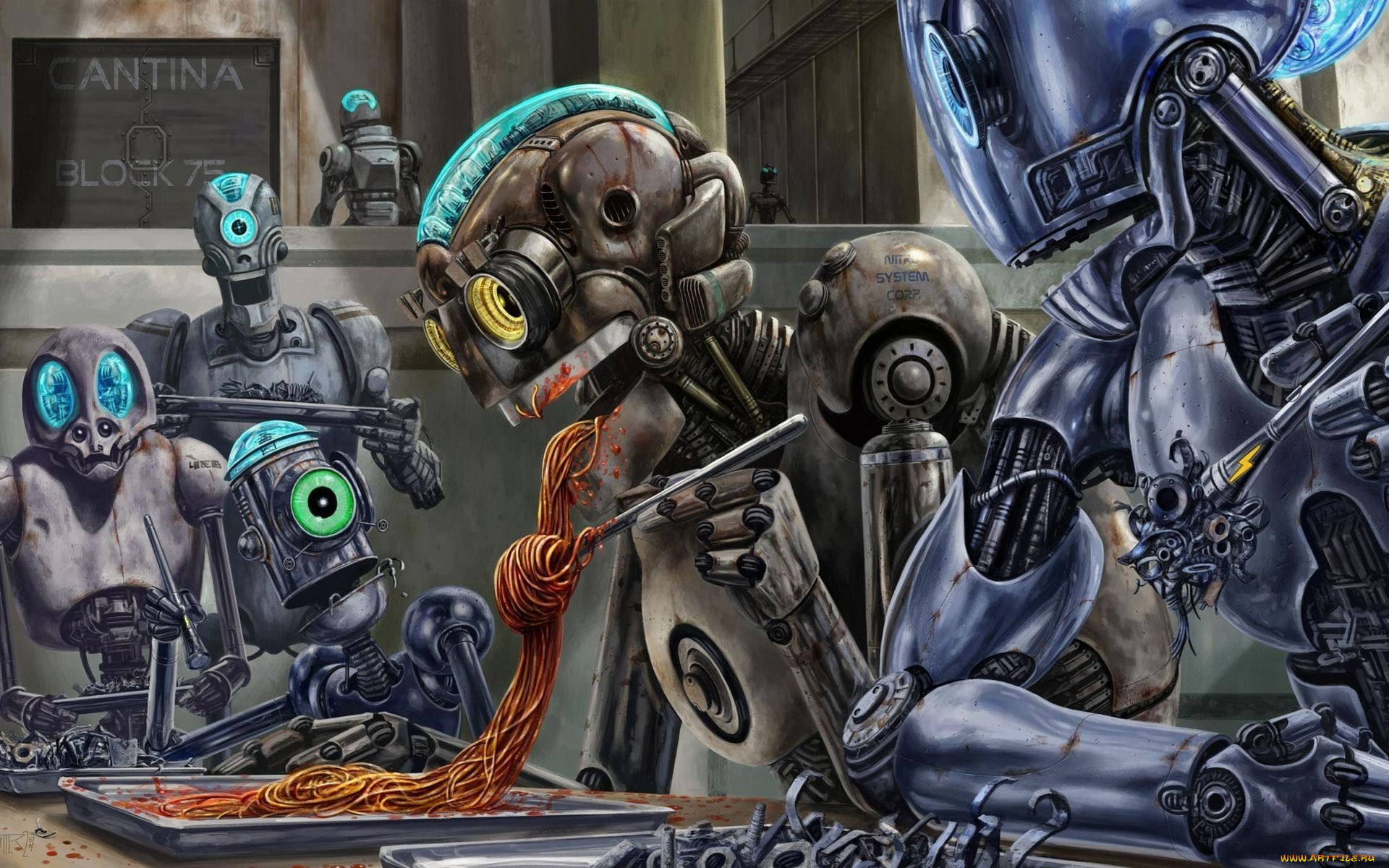 фэнтези, существа, робот