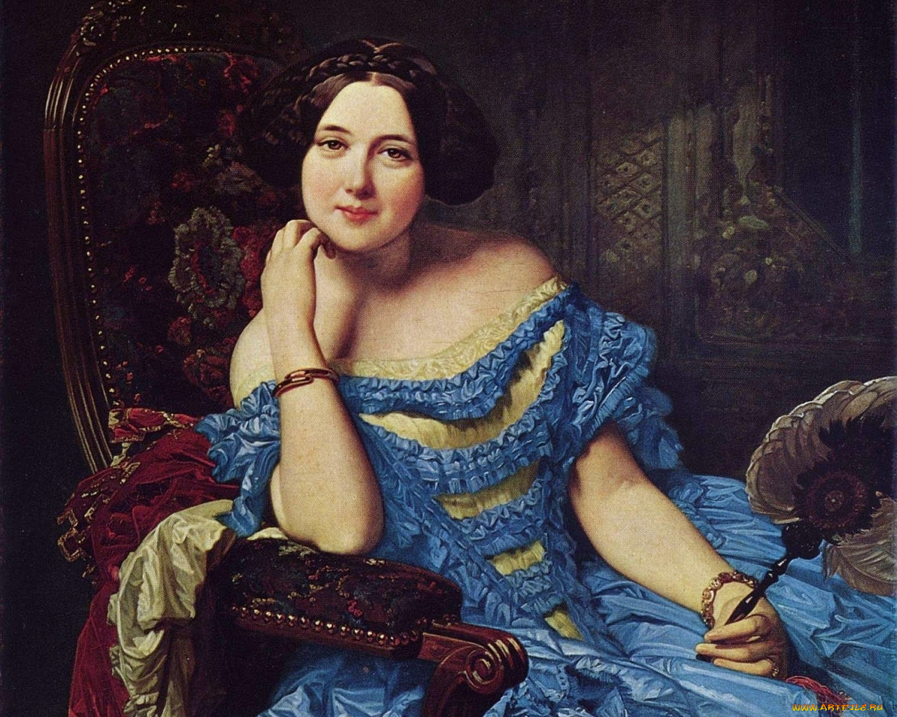 федерико, мадрасо, портрет, графини, де, вильчес, рисованные, federico, de, madrazo, kuntz