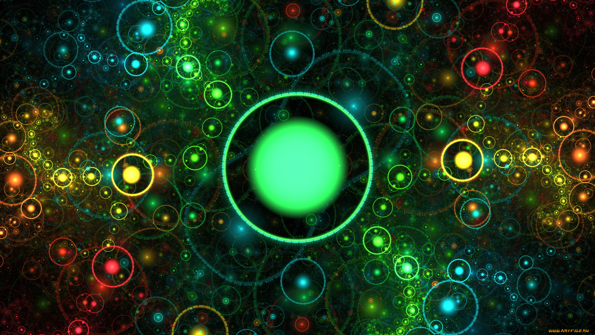 3д, графика, abstract, абстракции, круги