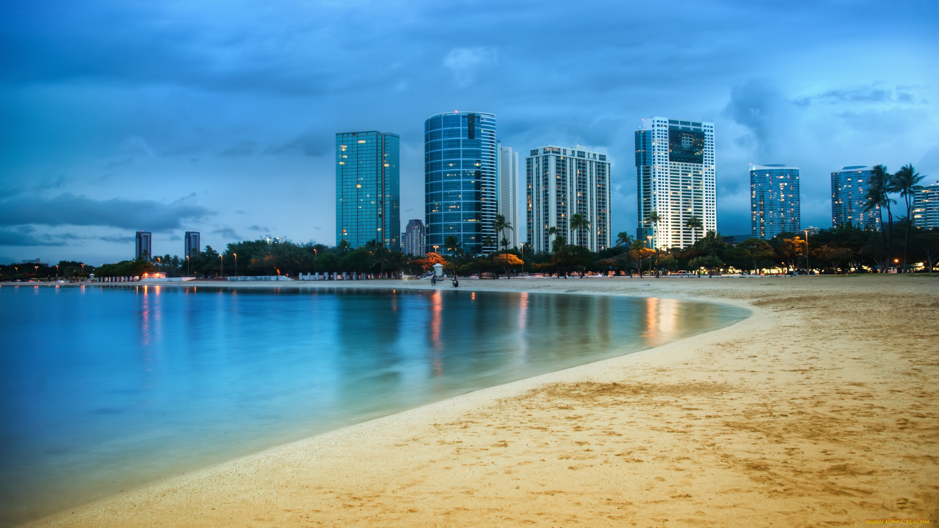 города, гонолулу, гавайи, гаваи