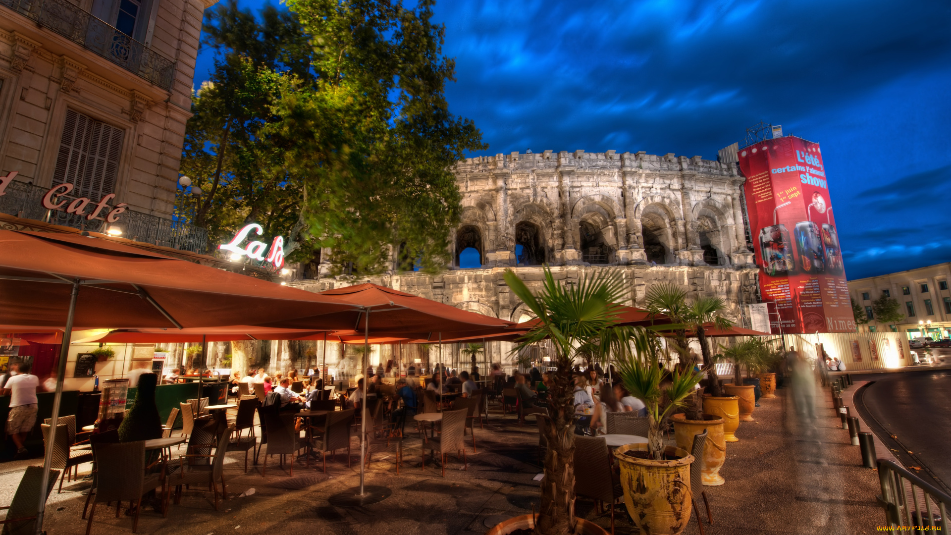 города, париж, франция, ночная, жизнь