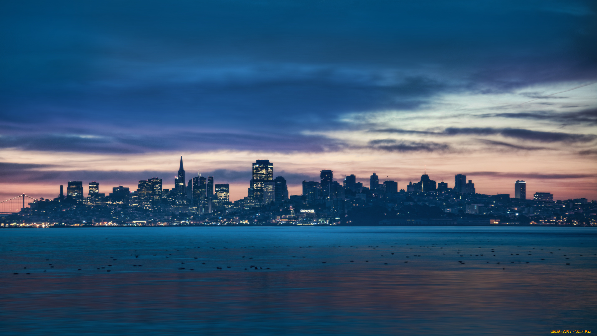 города, сан, франциско, сша, океан