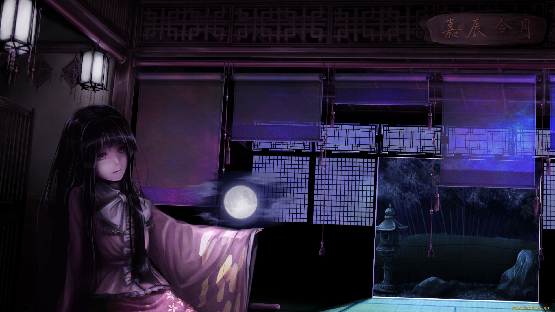 houraisan, kaguya, аниме, touhou