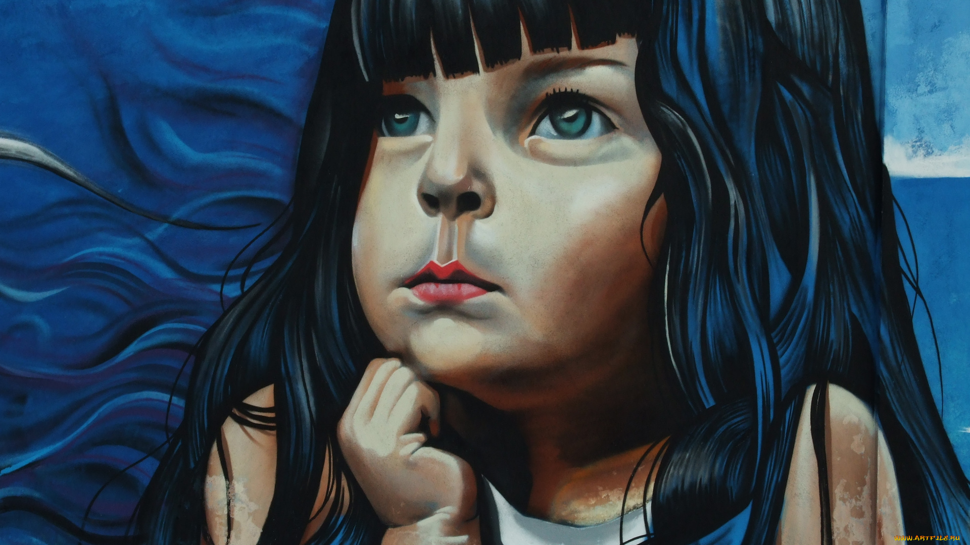 разное, граффити, девочка