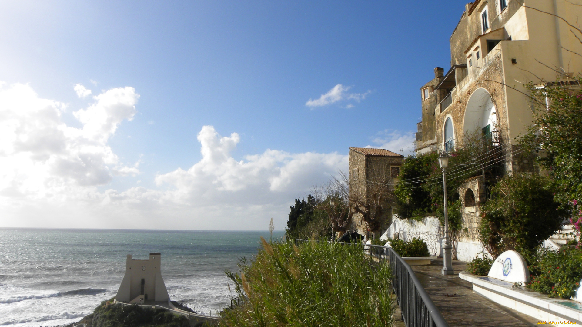 torre, truglia, in, the, village, of, sperlonga, города, улицы, площади, набережные, италия