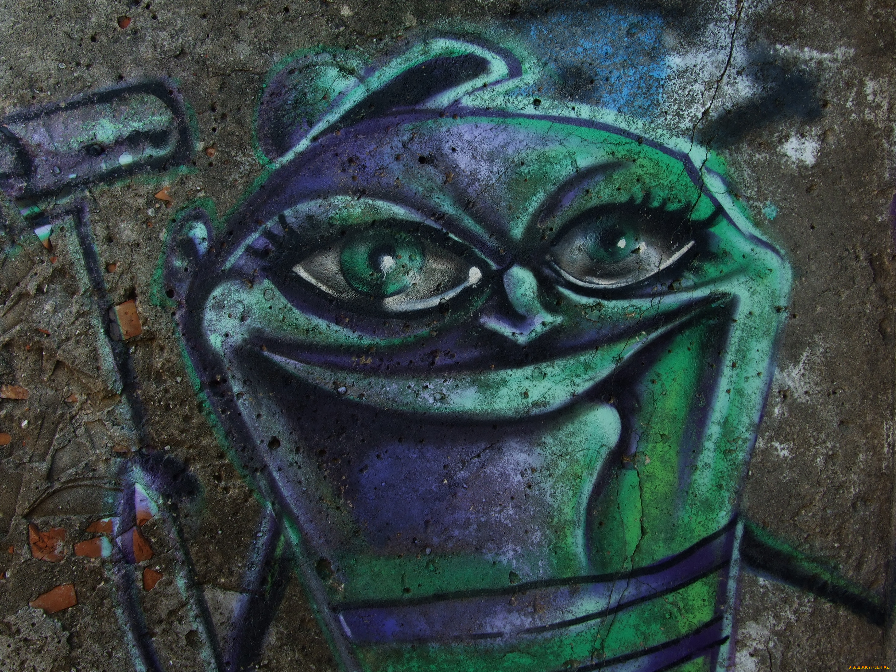 разное, граффити, пучеглазый