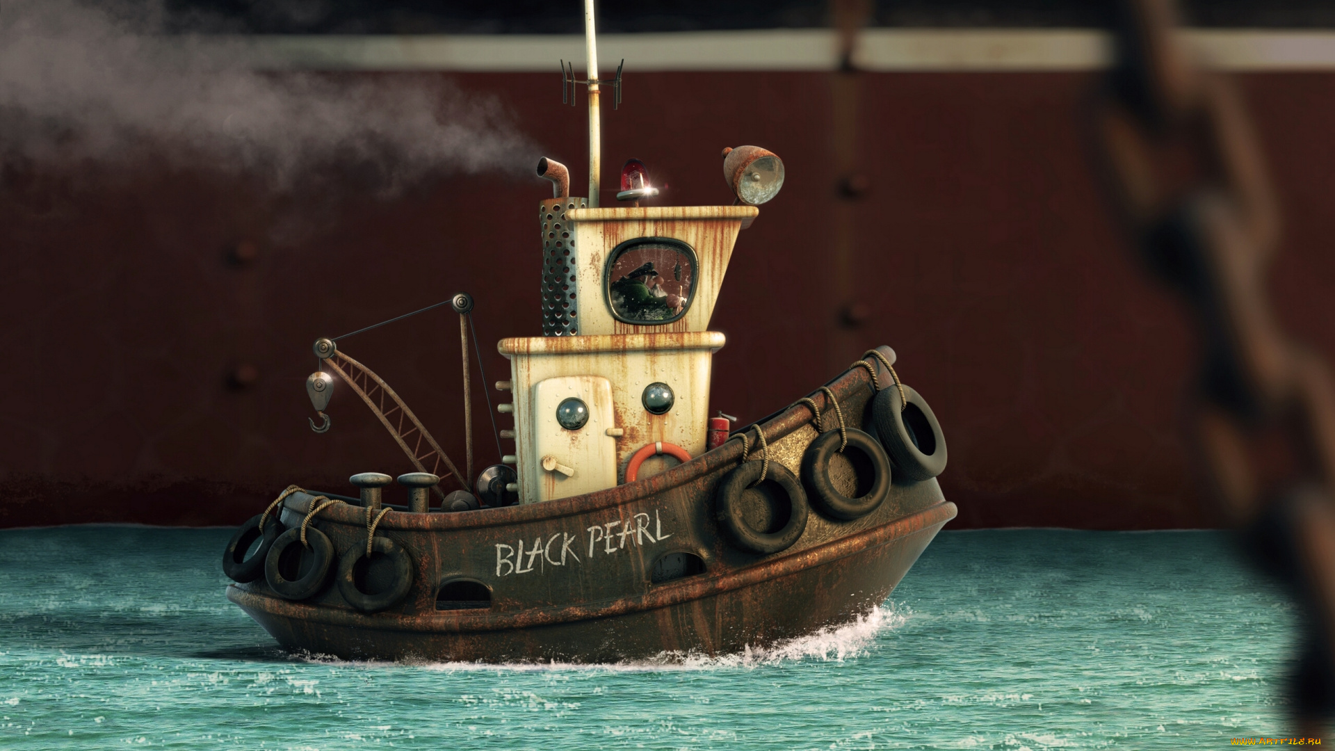 alexandre, trevisan, корабли, 3d, black, pearl, alexandre, trevisan, буксир