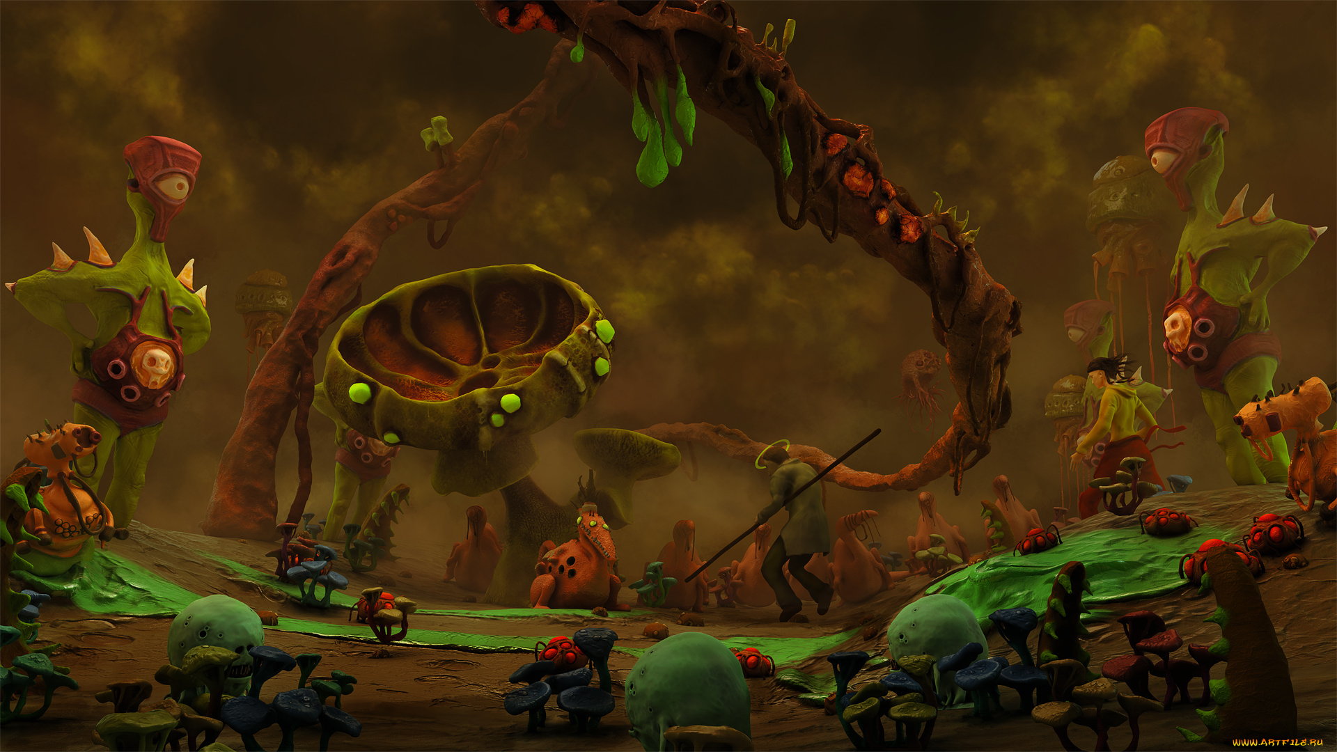 arseniy, korablev, 3д, графика, fantasy, , фантазия, пластелин, арсений, кораблев, существа, arseniy, korablev