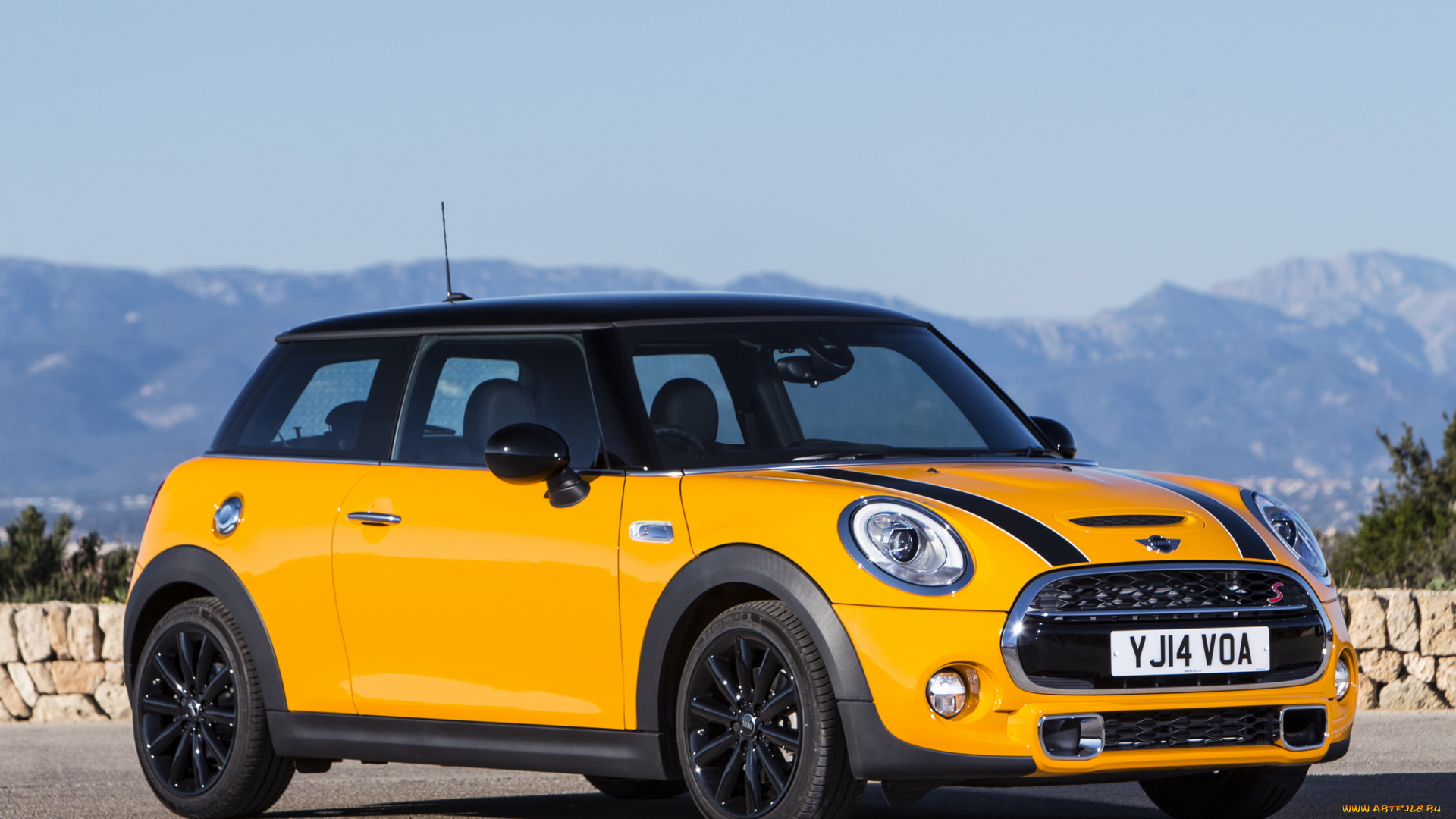 автомобили, mini, желтый, 2014г, f56, uk-spec, cooper, s