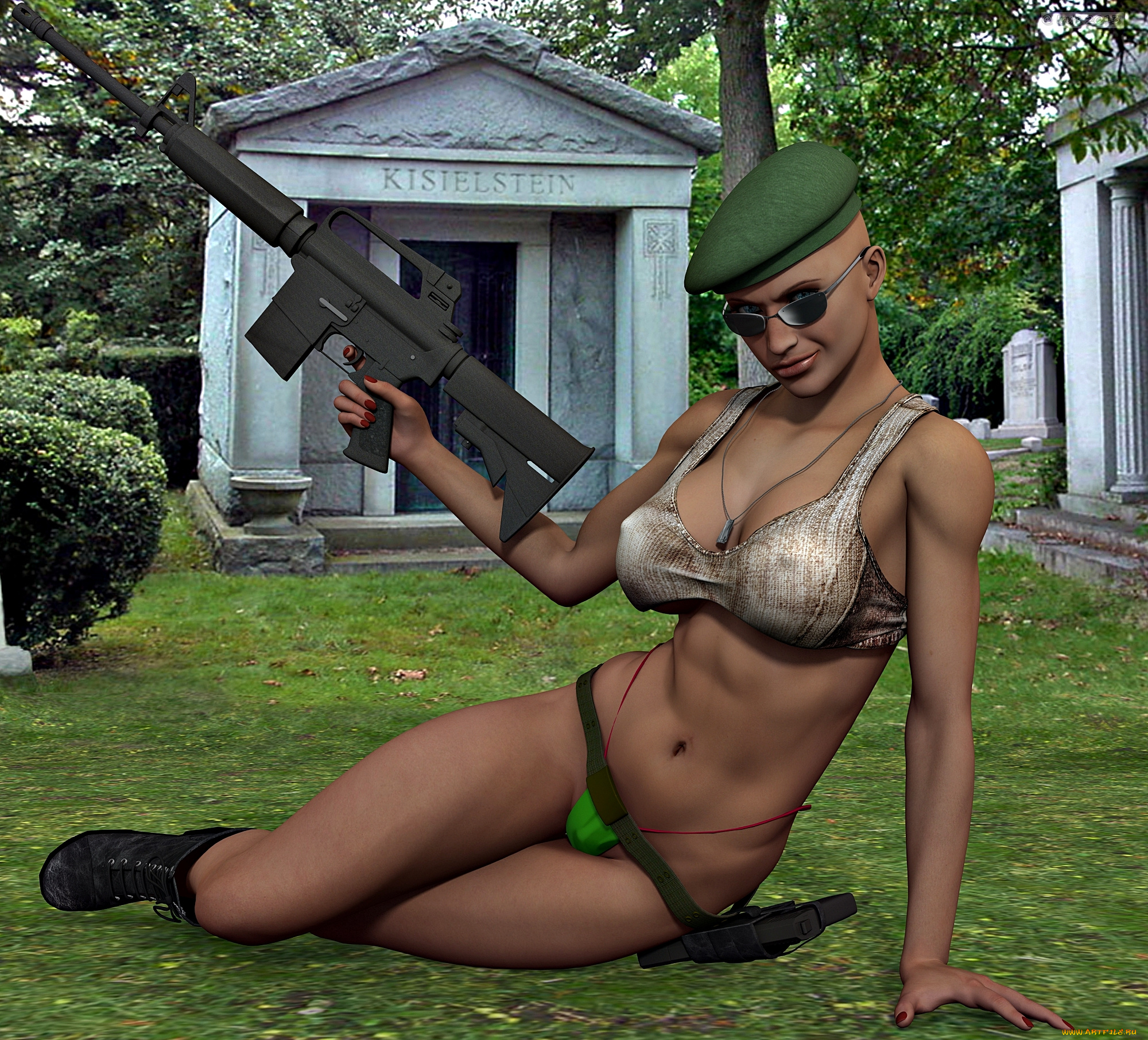 3д, графика, fantasy, , фантазия, оружие, девушка