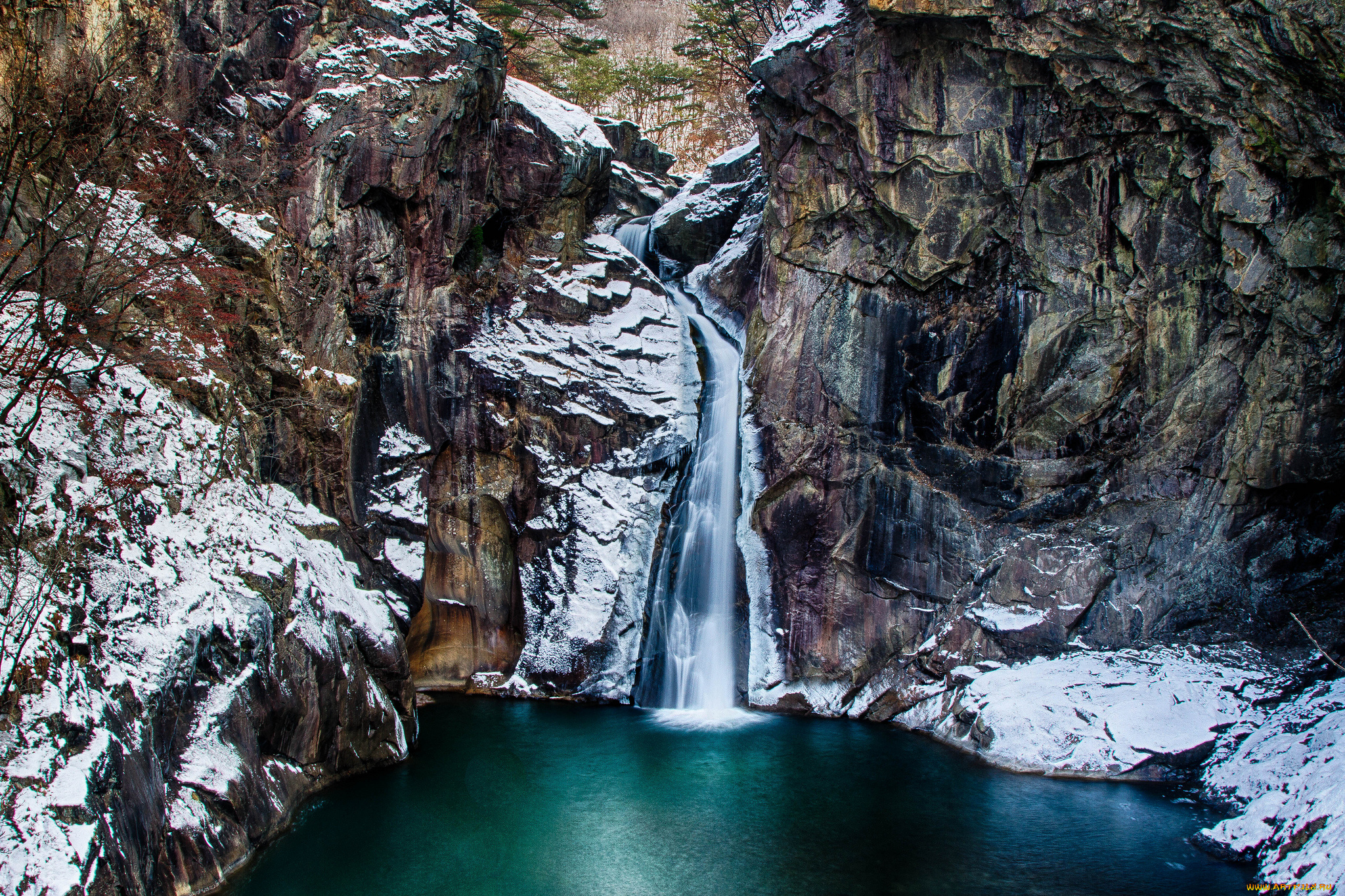 природа, водопады, горы, скалы, река, обрыв, водопад