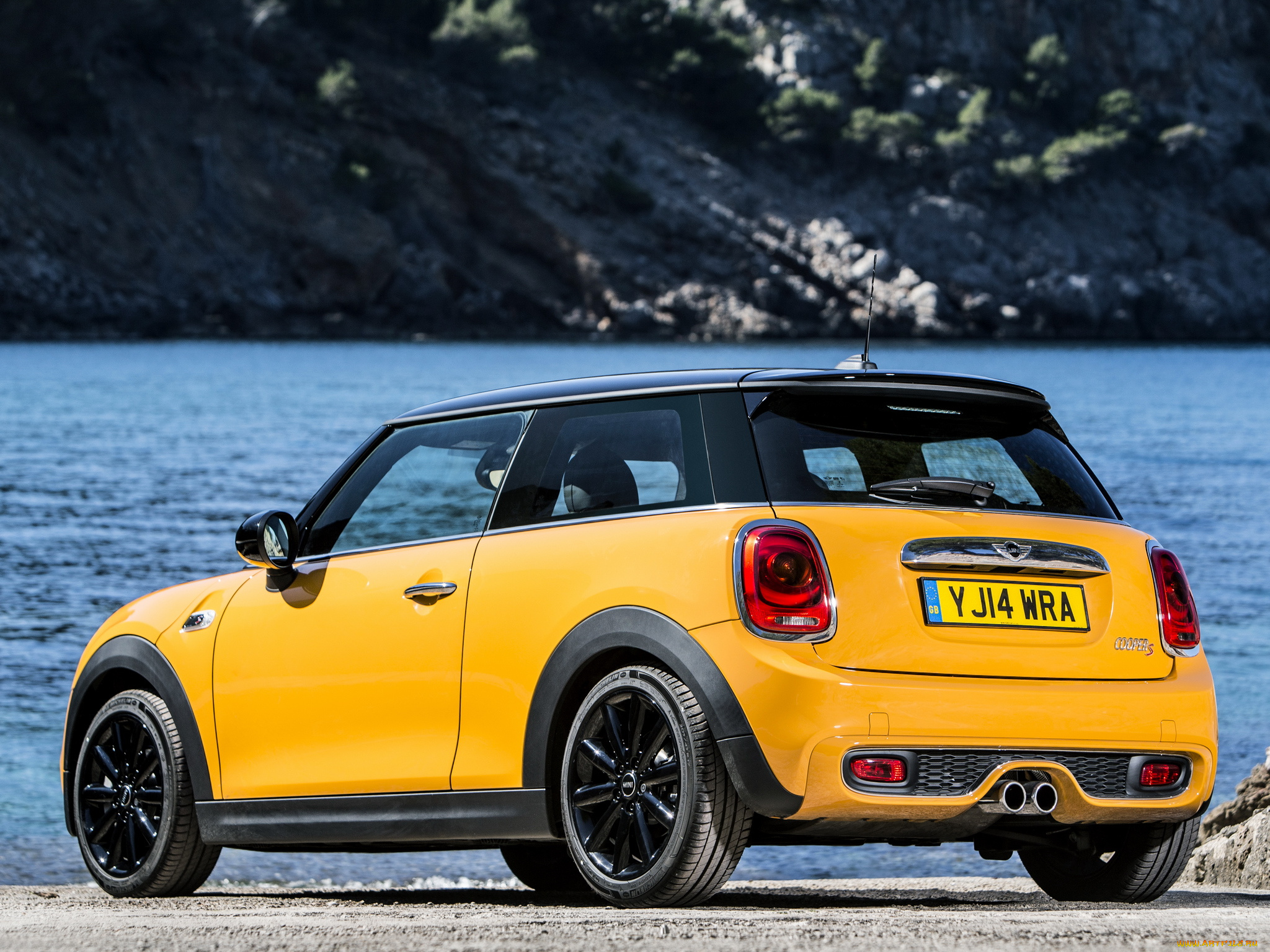 автомобили, mini, желтый, 2014г, f56, cooper, s, uk-spec