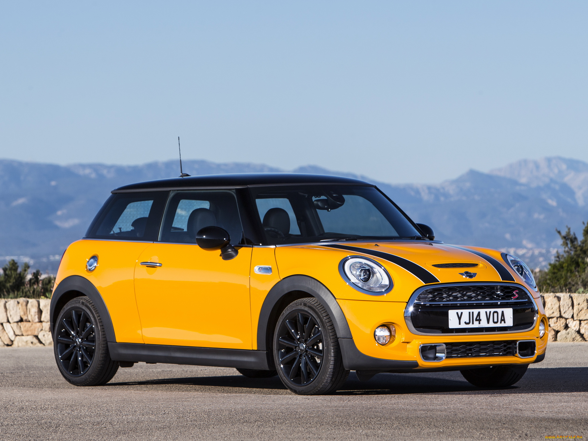 автомобили, mini, желтый, 2014г, f56, uk-spec, cooper, s