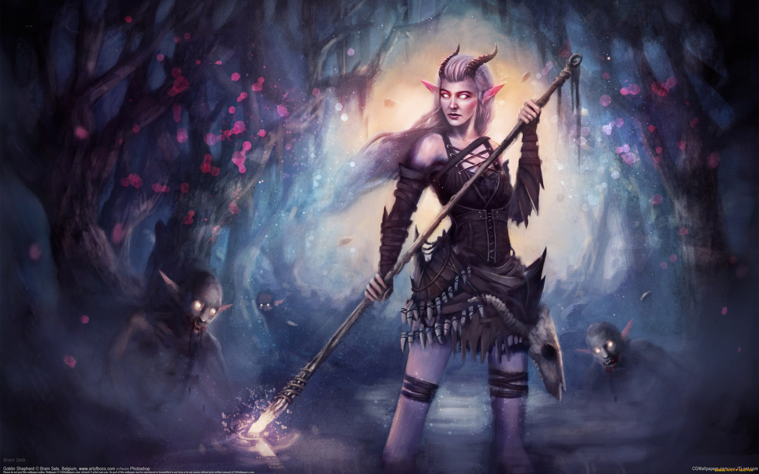 bram, sels, фэнтези, демоны, bram, sels, монстры, рога, демоница