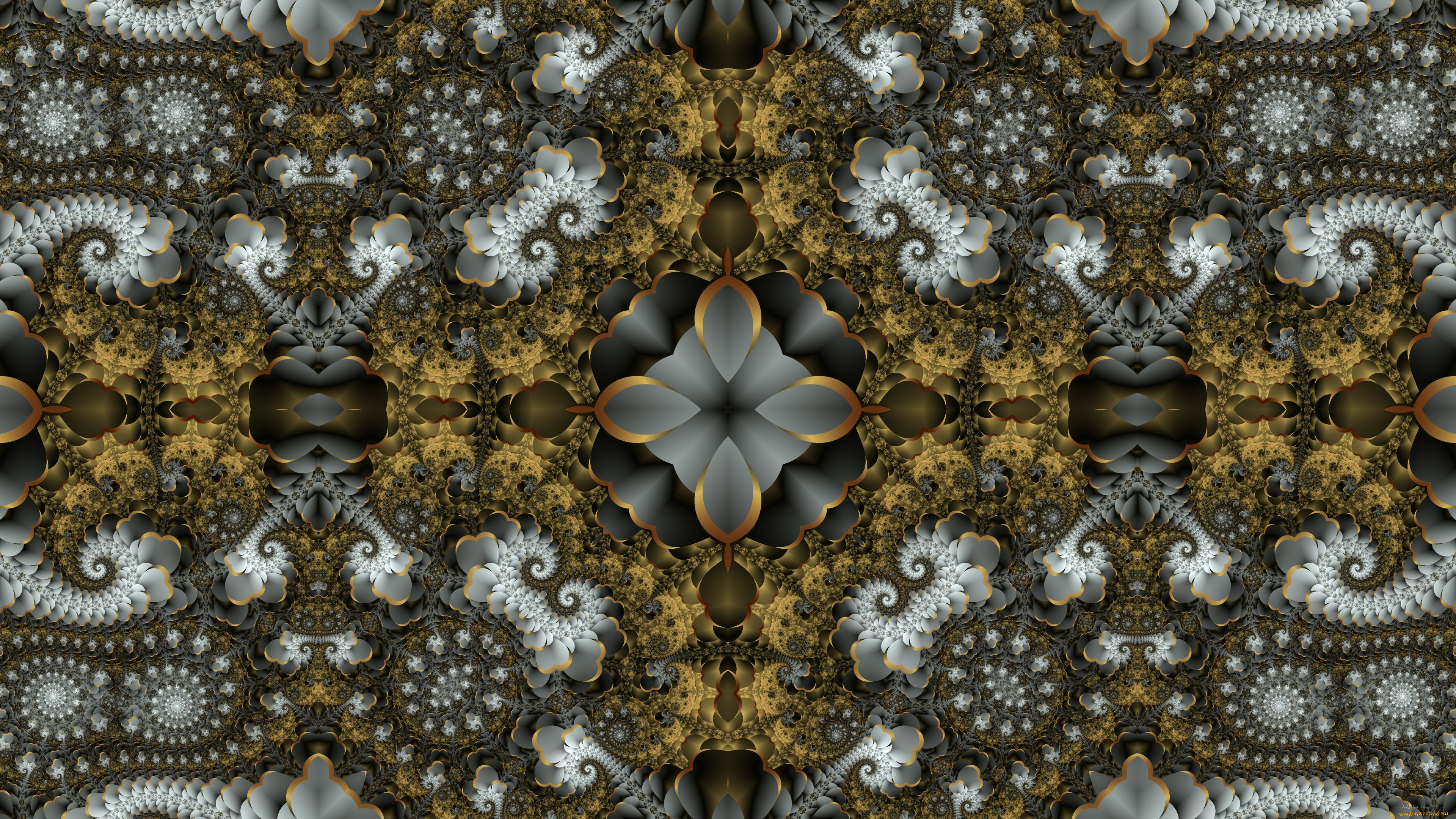 3д, графика, fractal, , фракталы, узор, фон, цвета