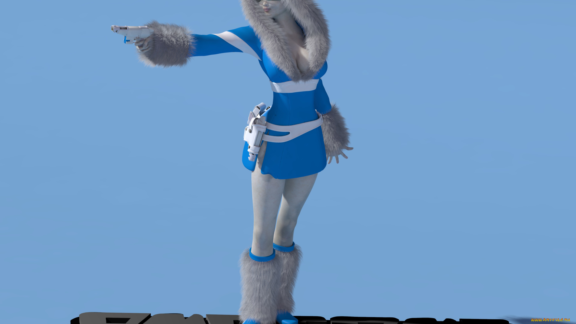 3д, графика, люди, , people, девушка, взгляд, фон, оружие