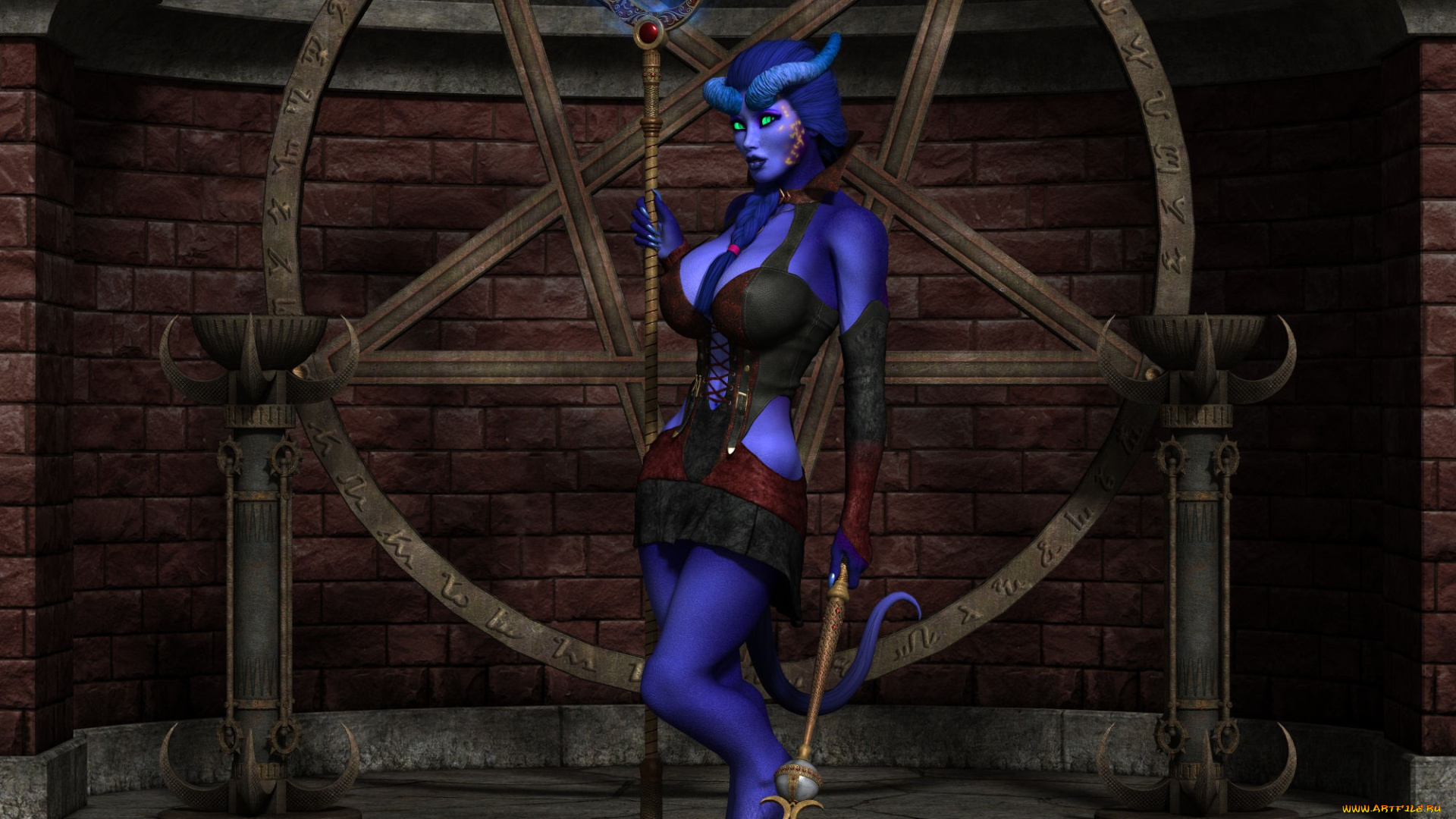 3д, графика, существа, , creatures, кастаника, магия