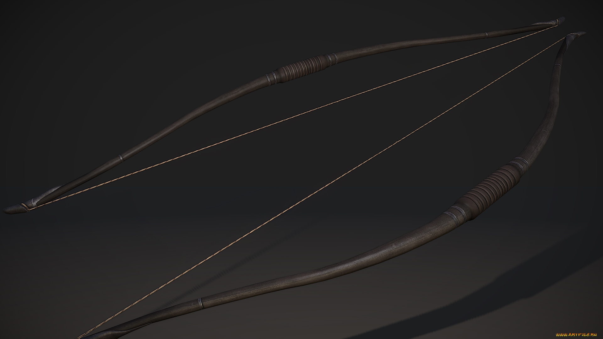 оружие, 3d, тетива, лук, фон