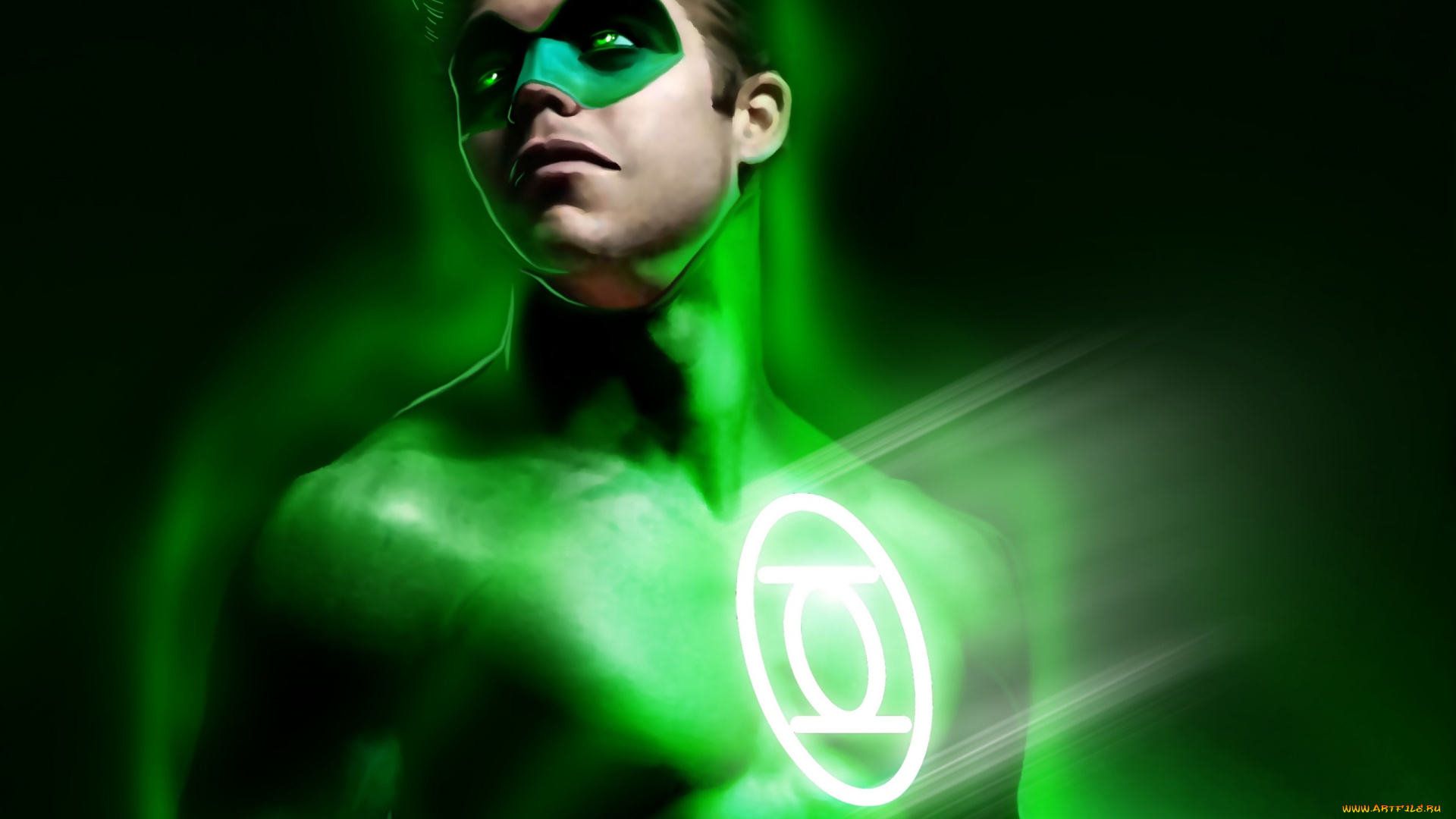 рисованное, кино, арт, dc, comics, hal, jordan, green, lantern, маска, костюм, зеленый, фонарь