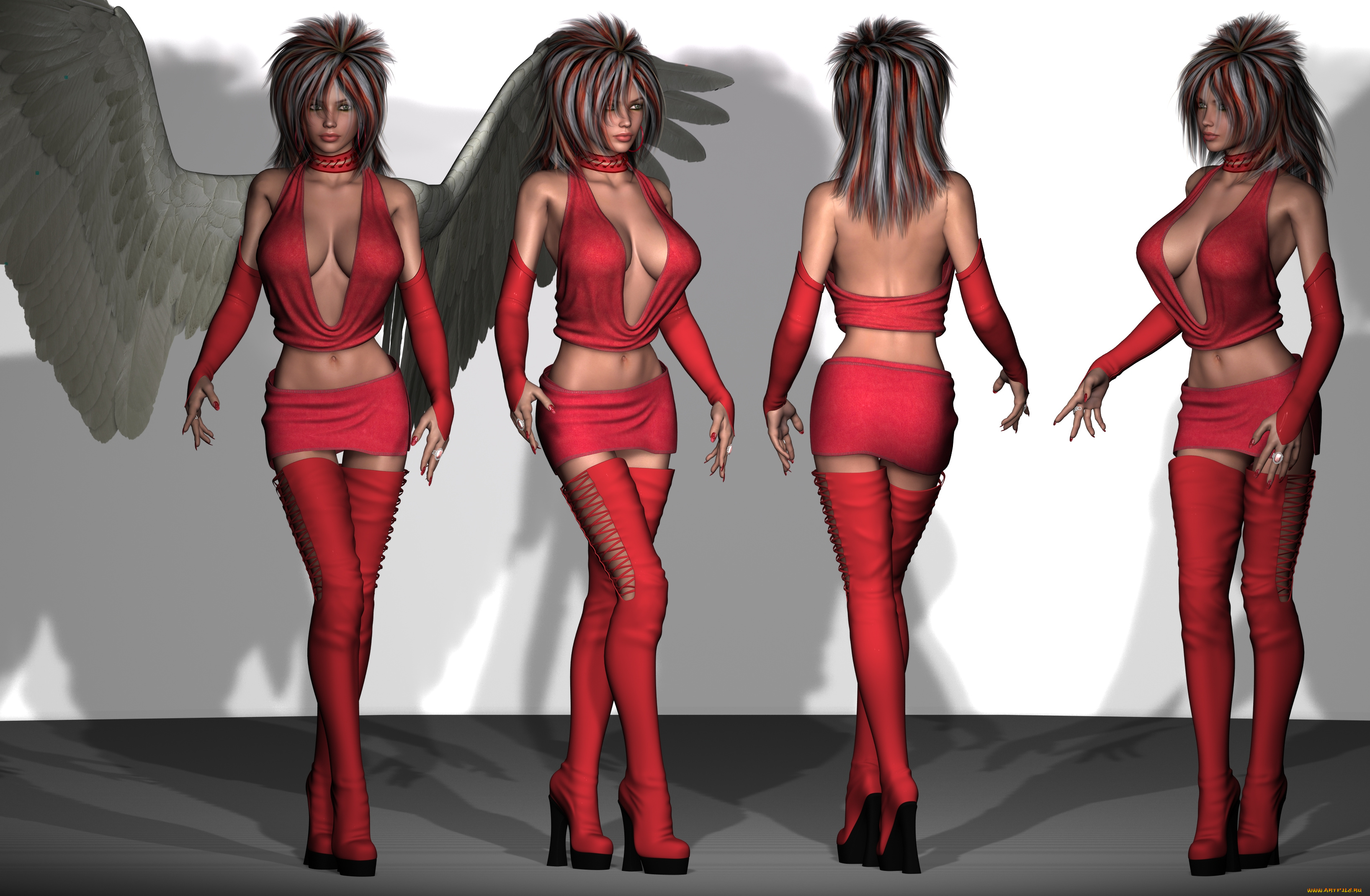 3д, графика, люди, , people, девушки, взгляд, фон